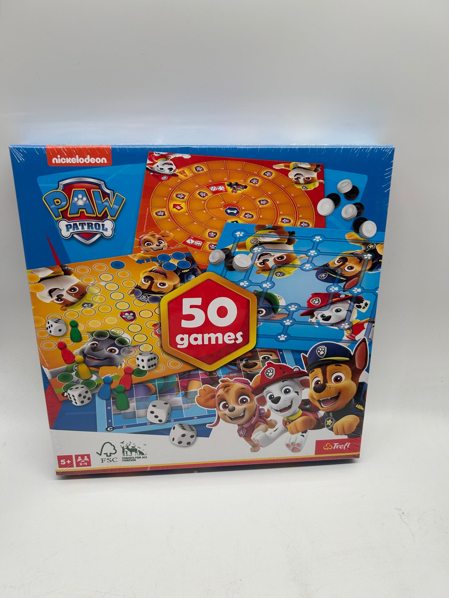 PAW Patrol 50 Spiele Spielesammlung Trefl 02508 für 2 bis 4 Spieler ab 5 Jahre