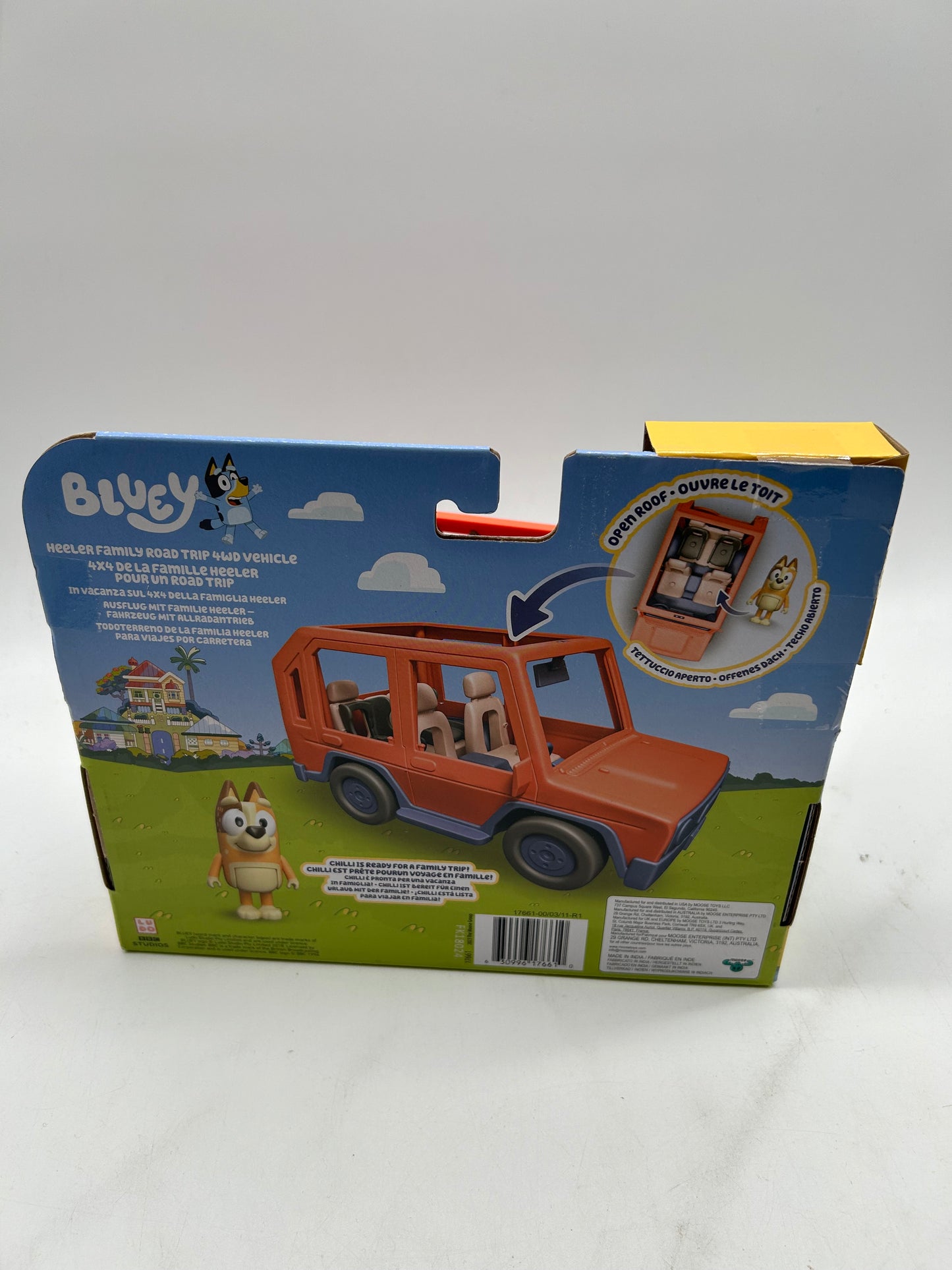 Bluey Familienausflug - 4WD Familienauto, Chilli-Figur, 3+