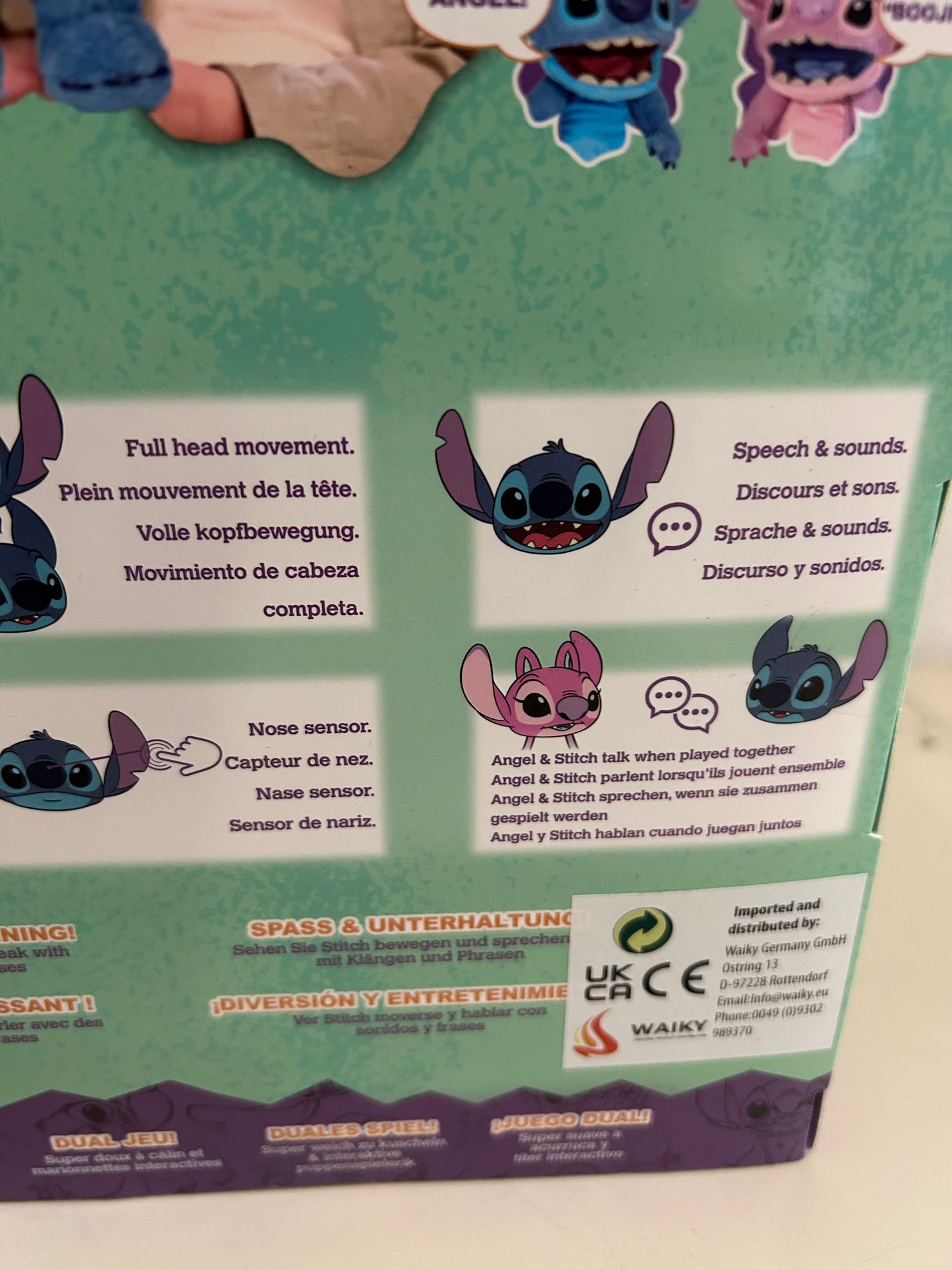 Chatty Stich Luxus Puppetronics Disney Interaktiv Sounds Spielzeug Für Alter 6+