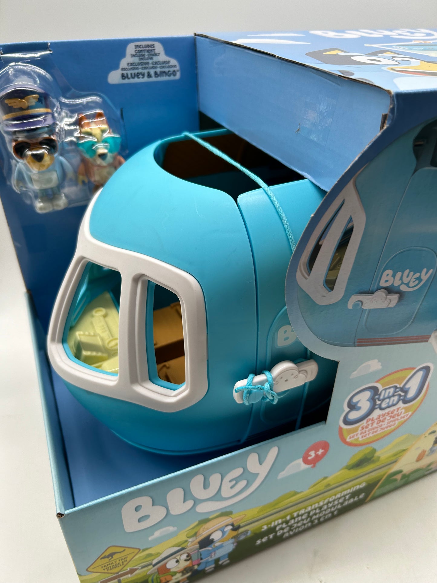 Bluey Flugzeug 3-in-1-Verwandlungsspielset, 25+ Soundfunktionen, Ab 3+