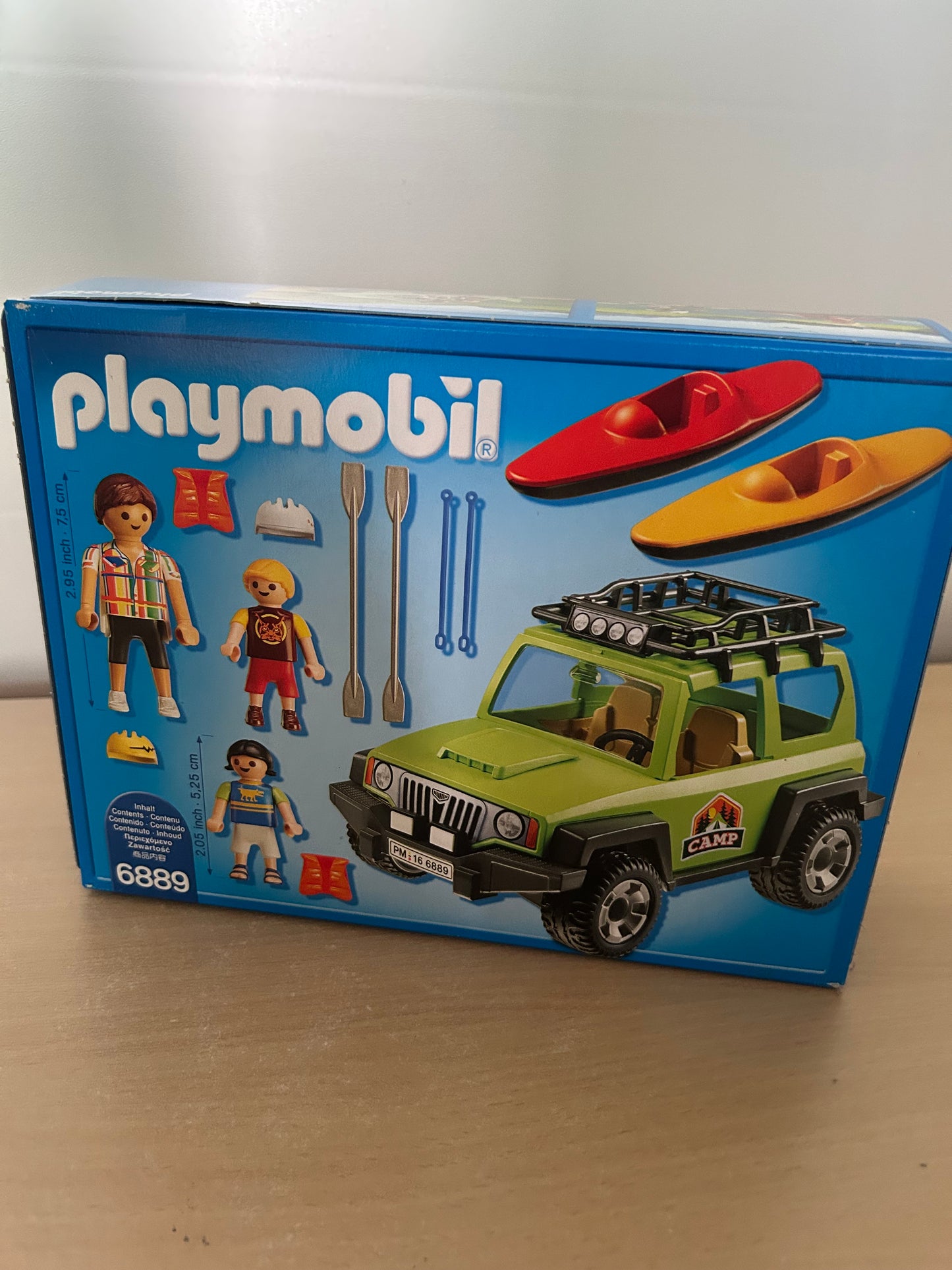 Playmobil 6889 Camp-Geländewagen Jeep Vater Junge Mädchen 2 Kinder-Kajak NEU