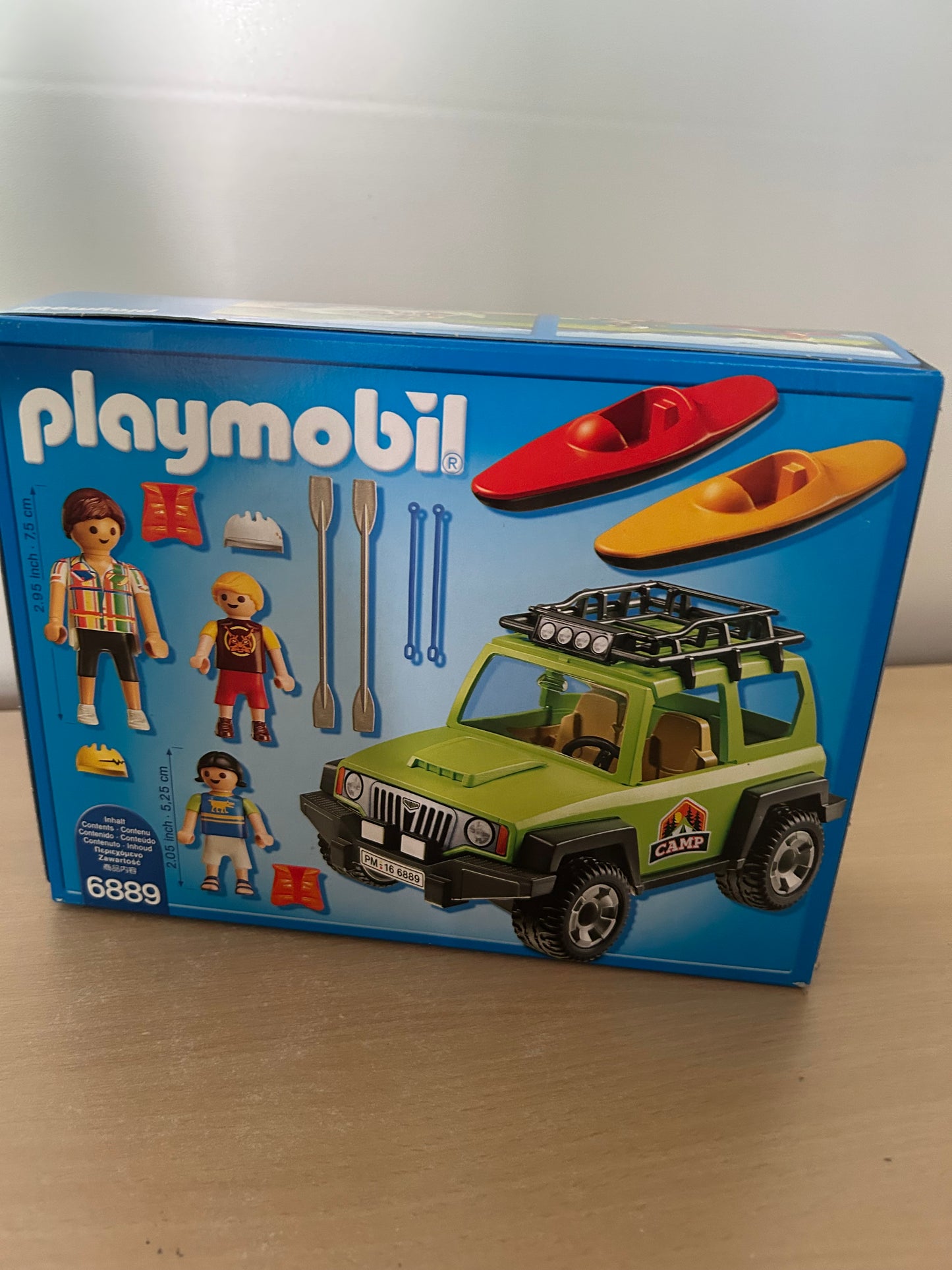 Playmobil 6889 Camp-Geländewagen Jeep Vater Junge Mädchen 2 Kinder-Kajak NEU