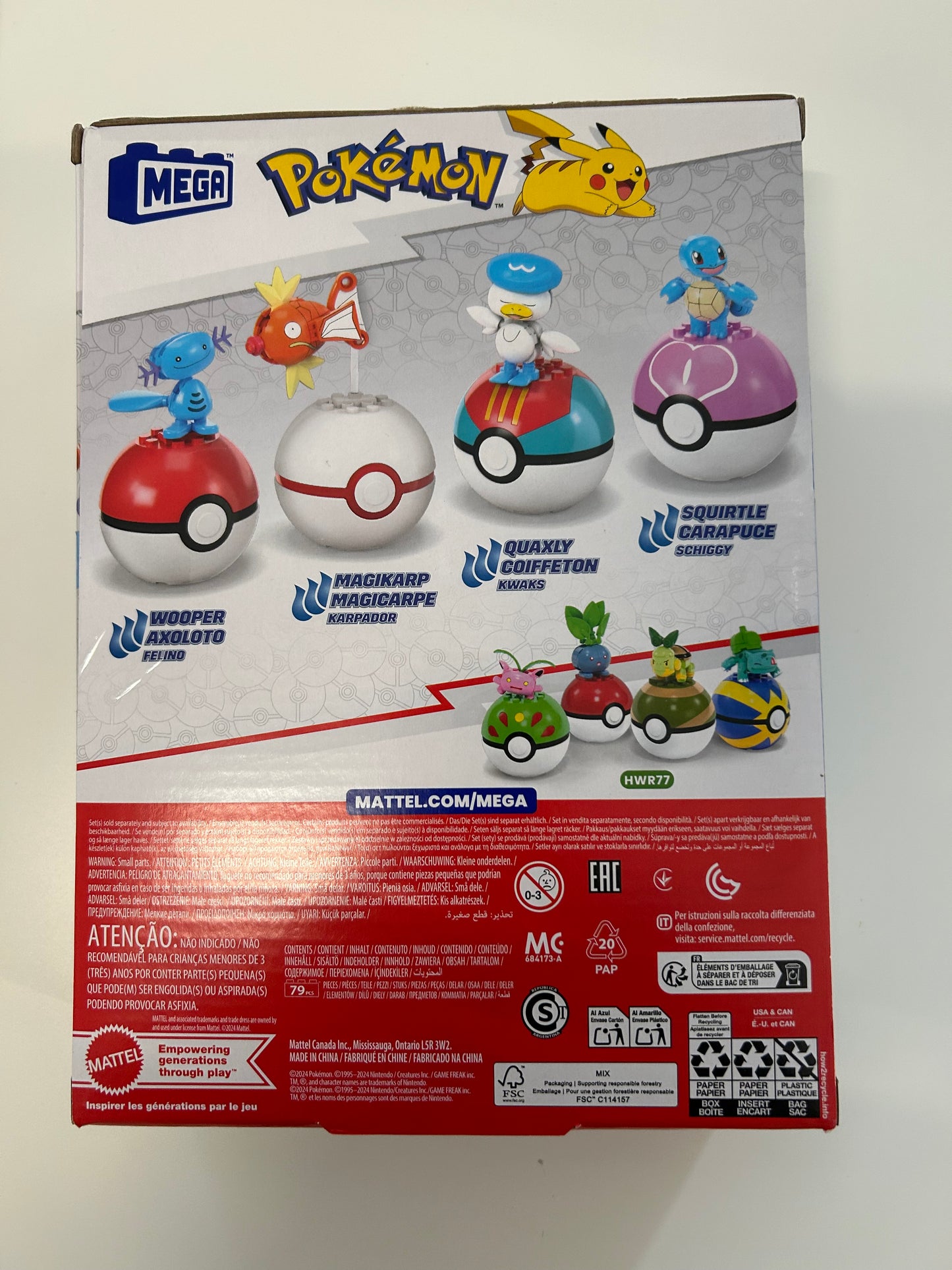 Mega Pokémon Wasser Typ 4er set