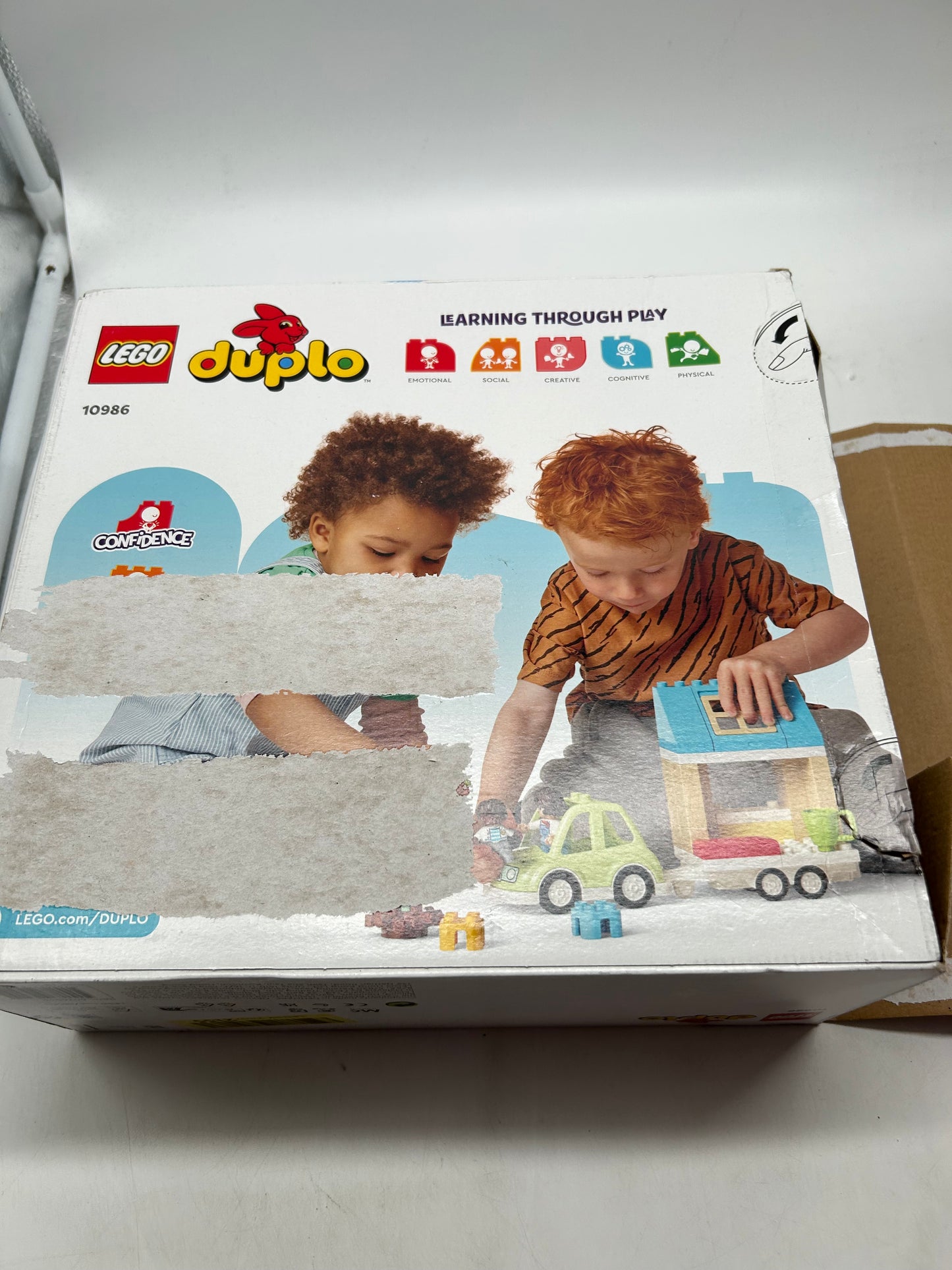 Lego Duplo 10986 Zuhause auf Rädern Bware Nur OVP DEFEKT