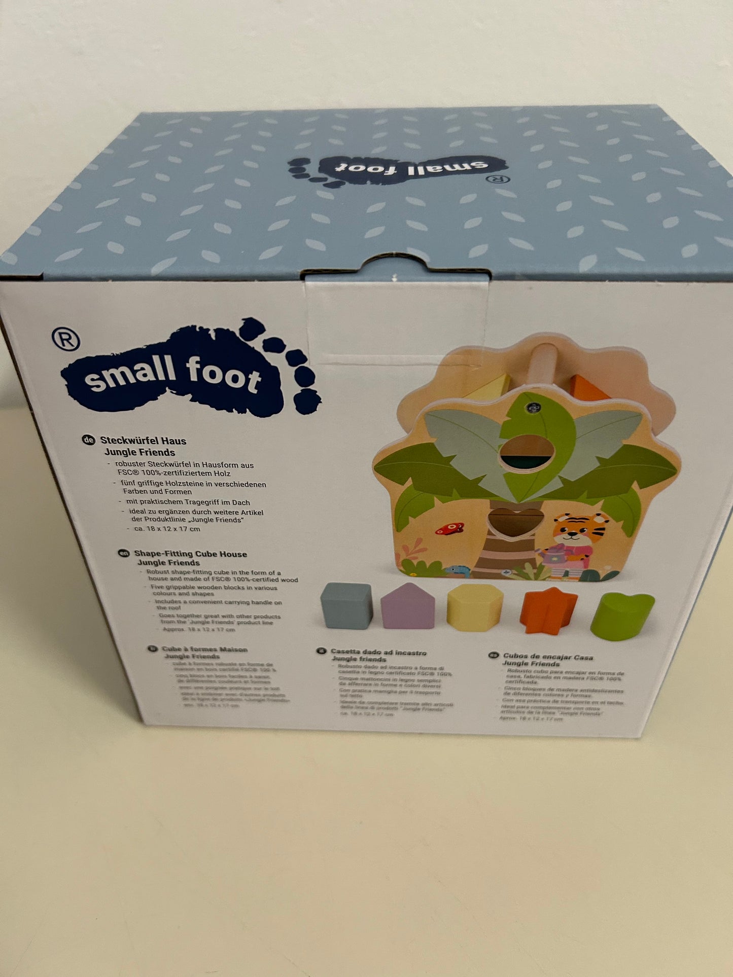 Small Foot - Steckwürfel Haus „Jungle Friends