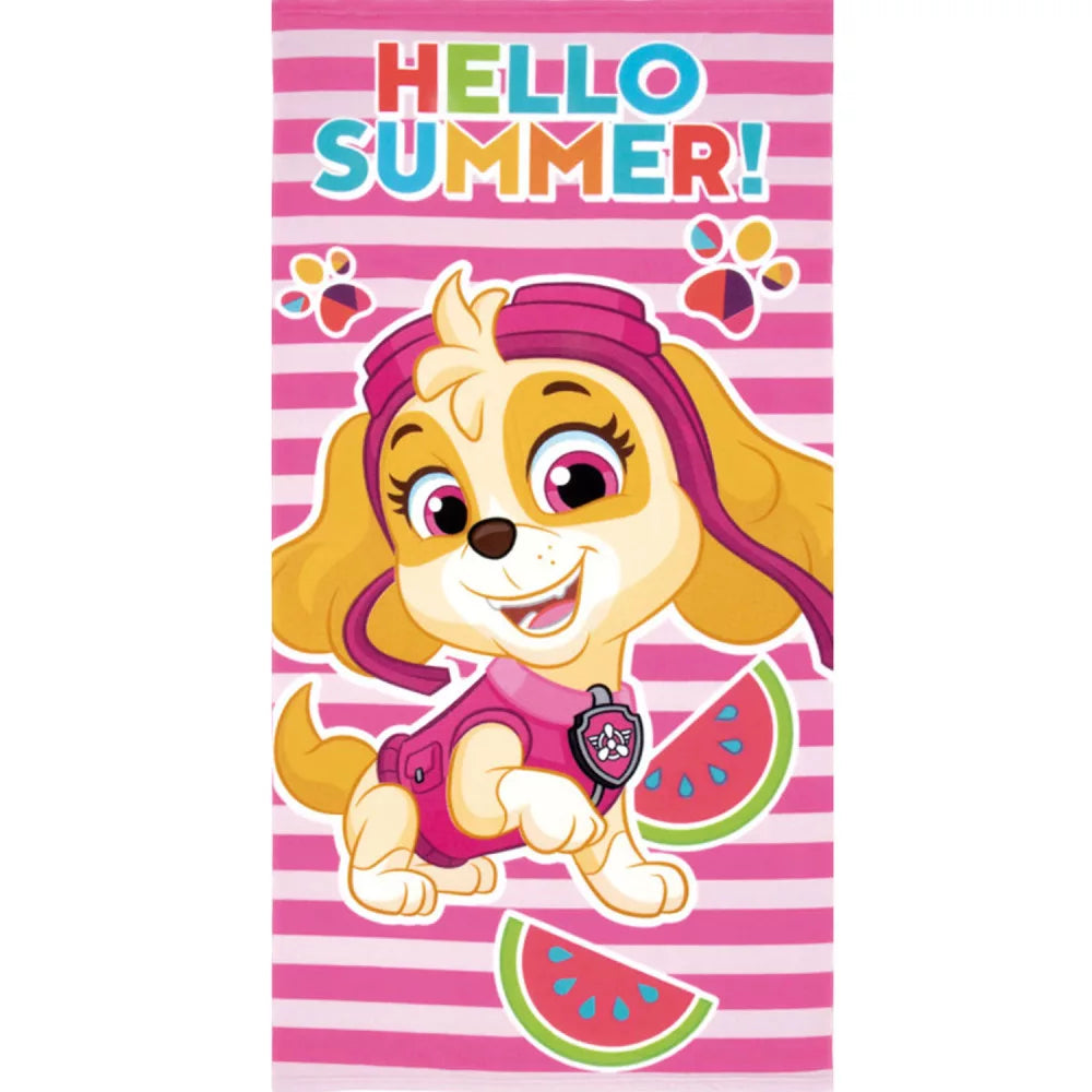 Paw Patrol Summer Badetuch, Strandtuch 70x140cm (Schnell Trocknend)