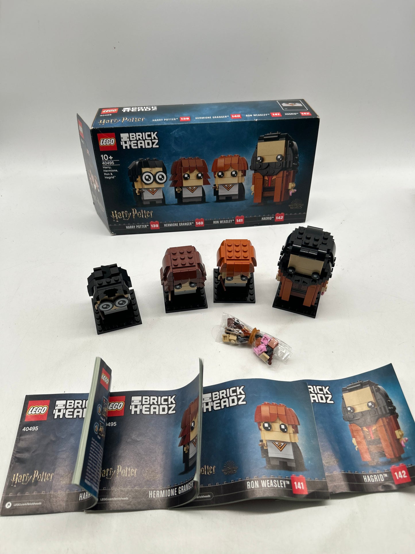 LEGO BRICKHEADZ: Harry, Hermine, Ron & Hagrid - 40495 -100% Vollständig- WIE NEU