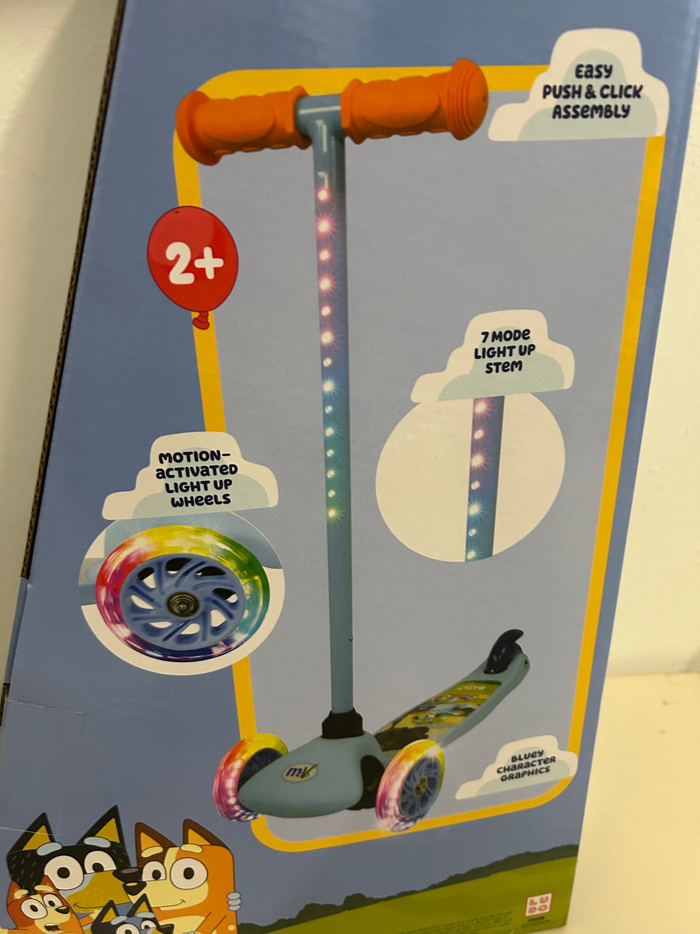 Bluey Tri Scooter mit pannensicheren Reifen & robustem Stahlrahmen Geschenk für