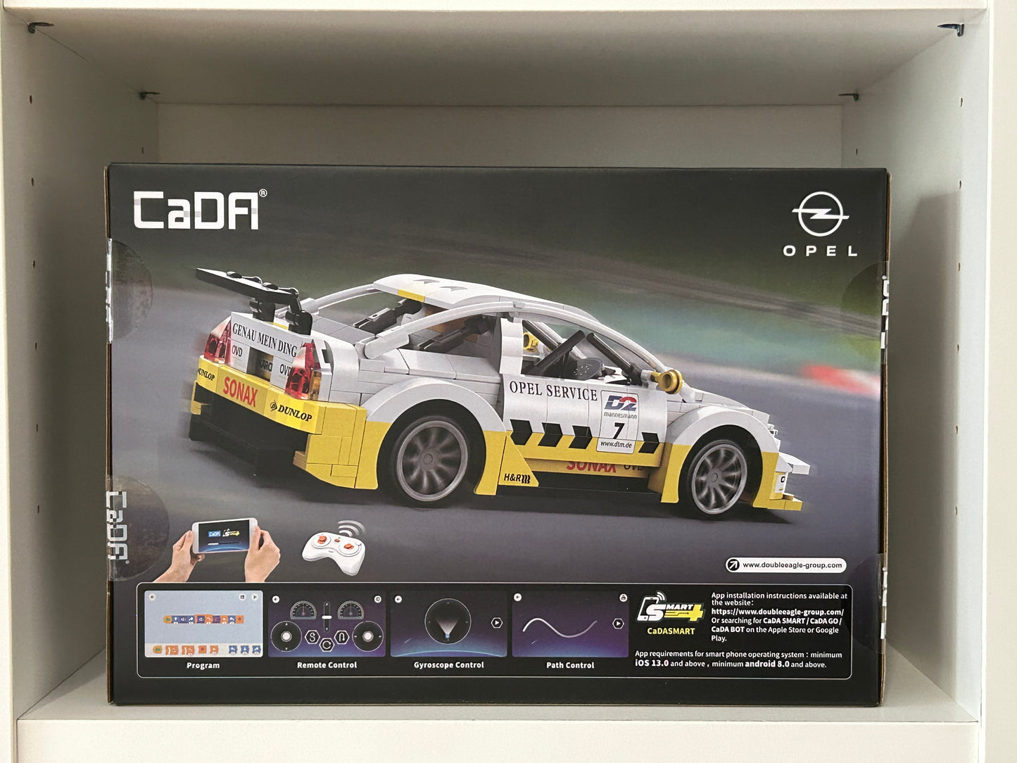 CaDA Opel Astra V8 Coupe 1:20 weiß 2,4GHz Bricks