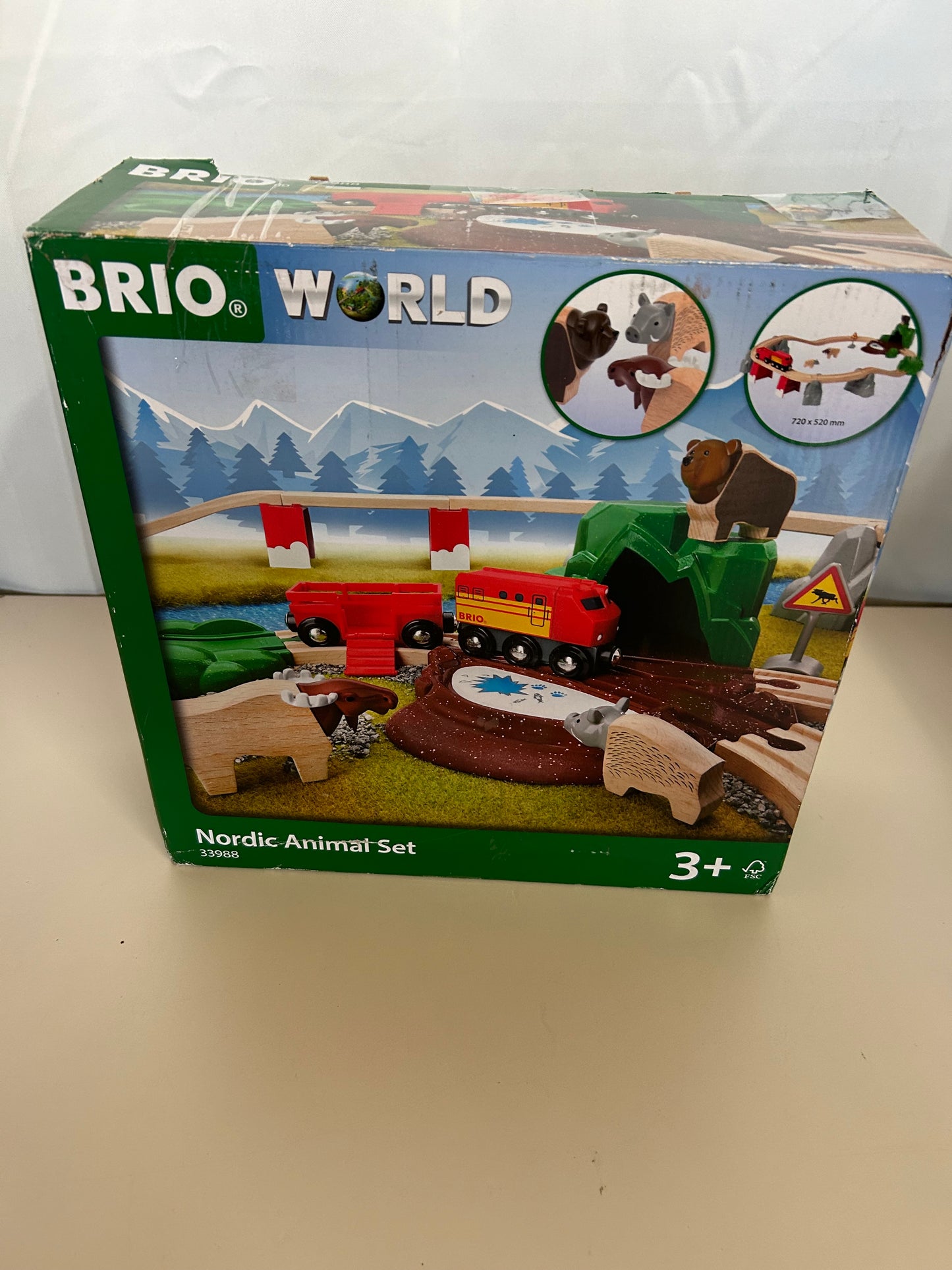 BRIO World 33988 Nordische Waldtiere Set - Zubehör für die BRIO Holzeisenbahn