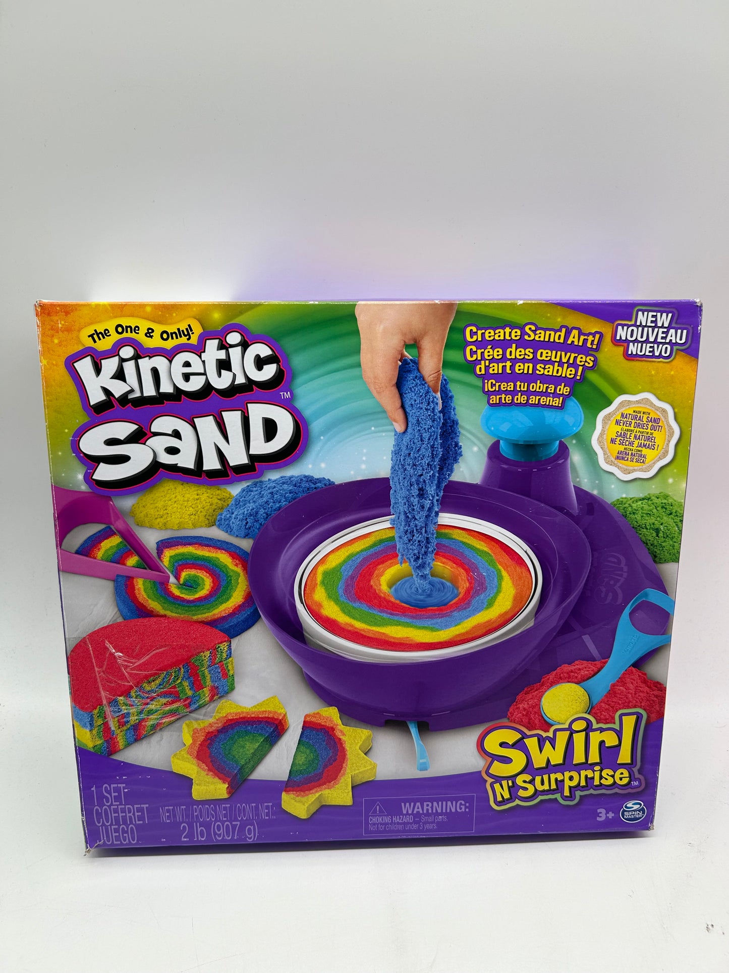 Kinetic Sand Swirl 'n Surprise Set - mit 907 g original kinetischem Sand BWARE