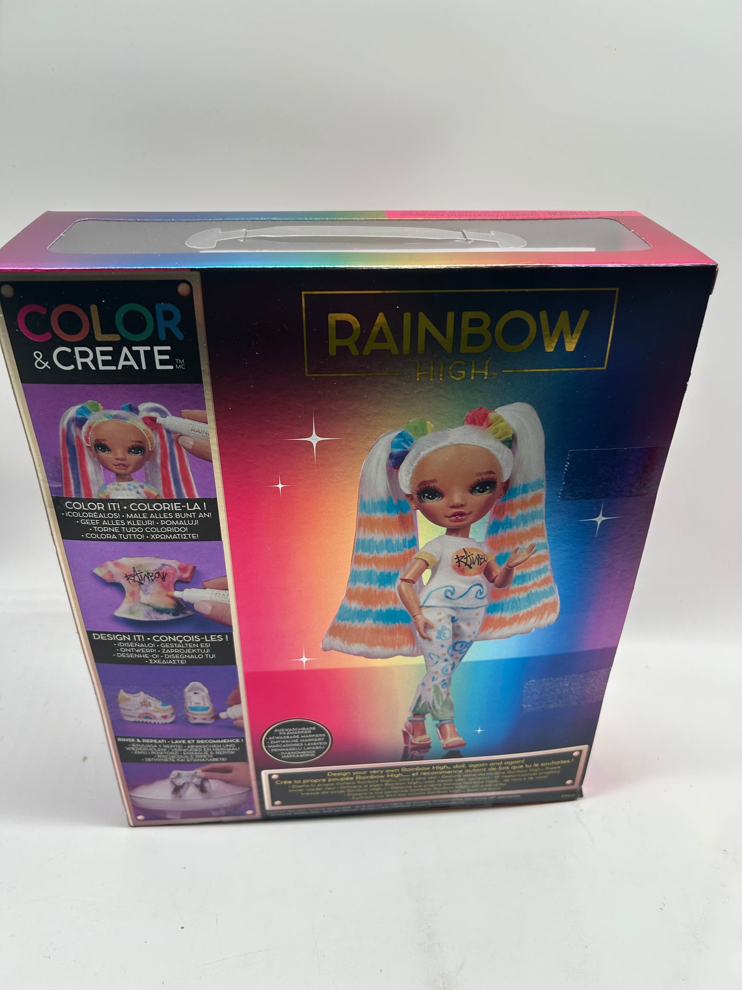 MGA Entertainment Rainbow High Color & Create Modellpuppe - Grüne Augen,*NEU*