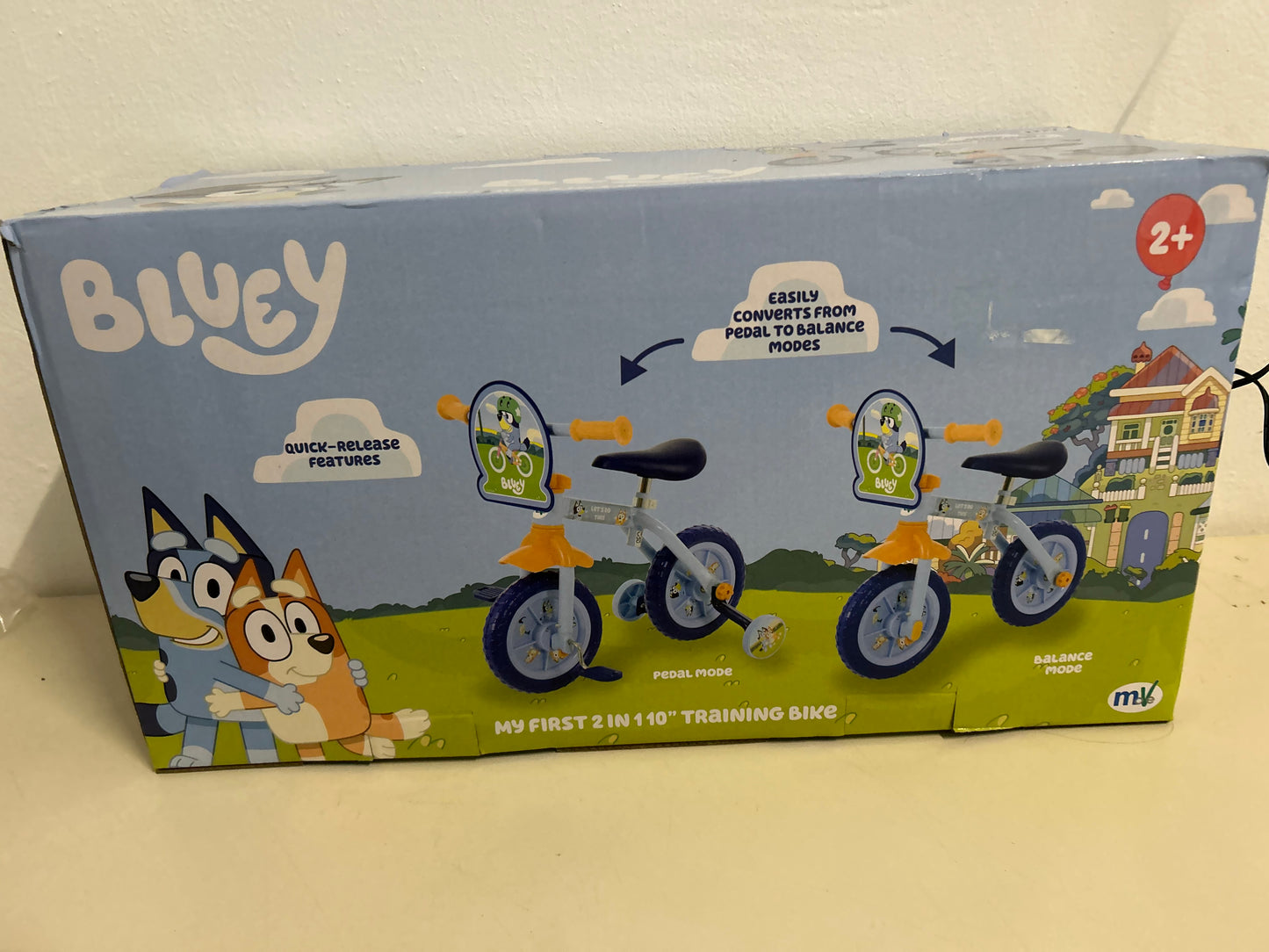 Bluey 10" Trainingsrad Lauf-/Tretstabilisatoren höhenverstellbar Kinder 2+