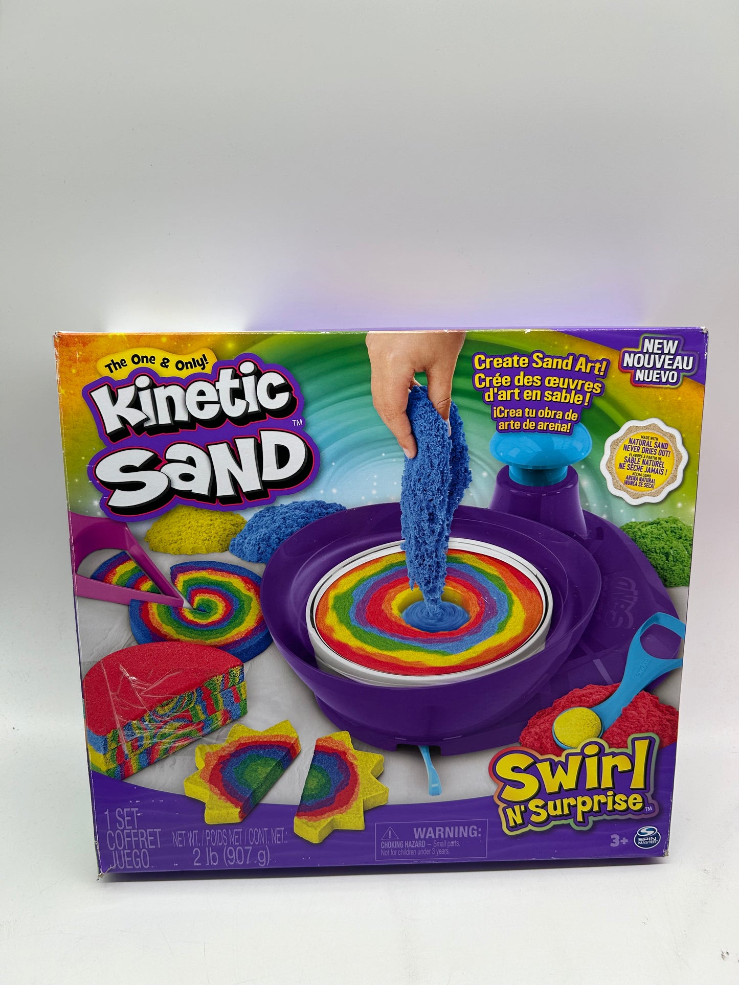 Kinetic Sand Swirl 'n Surprise Set - mit 907 g original kinetischem Sand BWARE