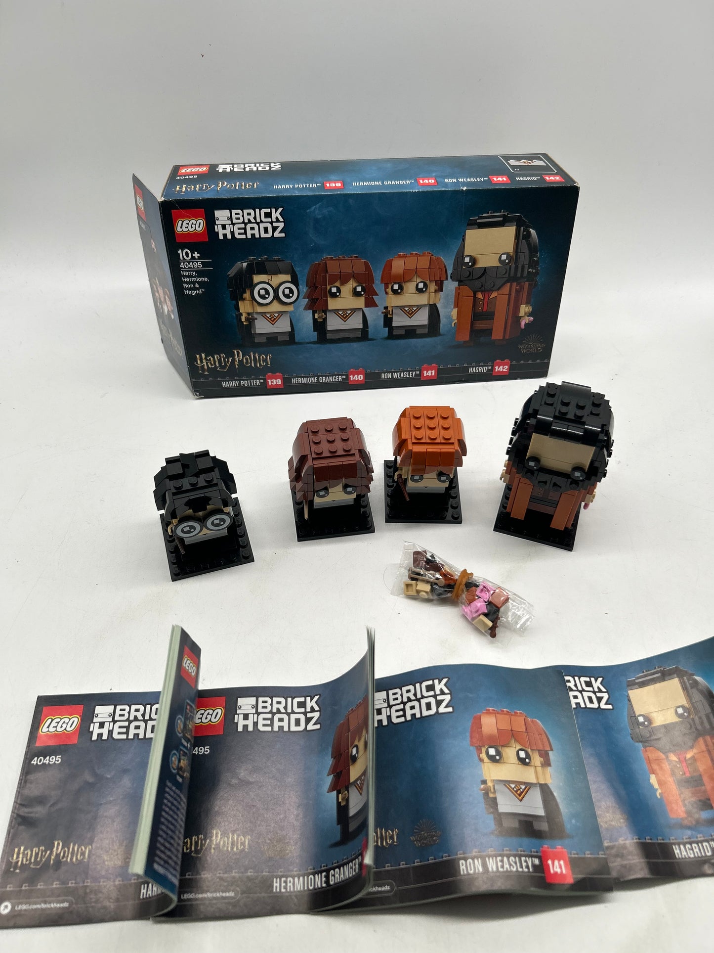 LEGO BRICKHEADZ: Harry, Hermine, Ron & Hagrid - 40495 -100% Vollständig- WIE NEU