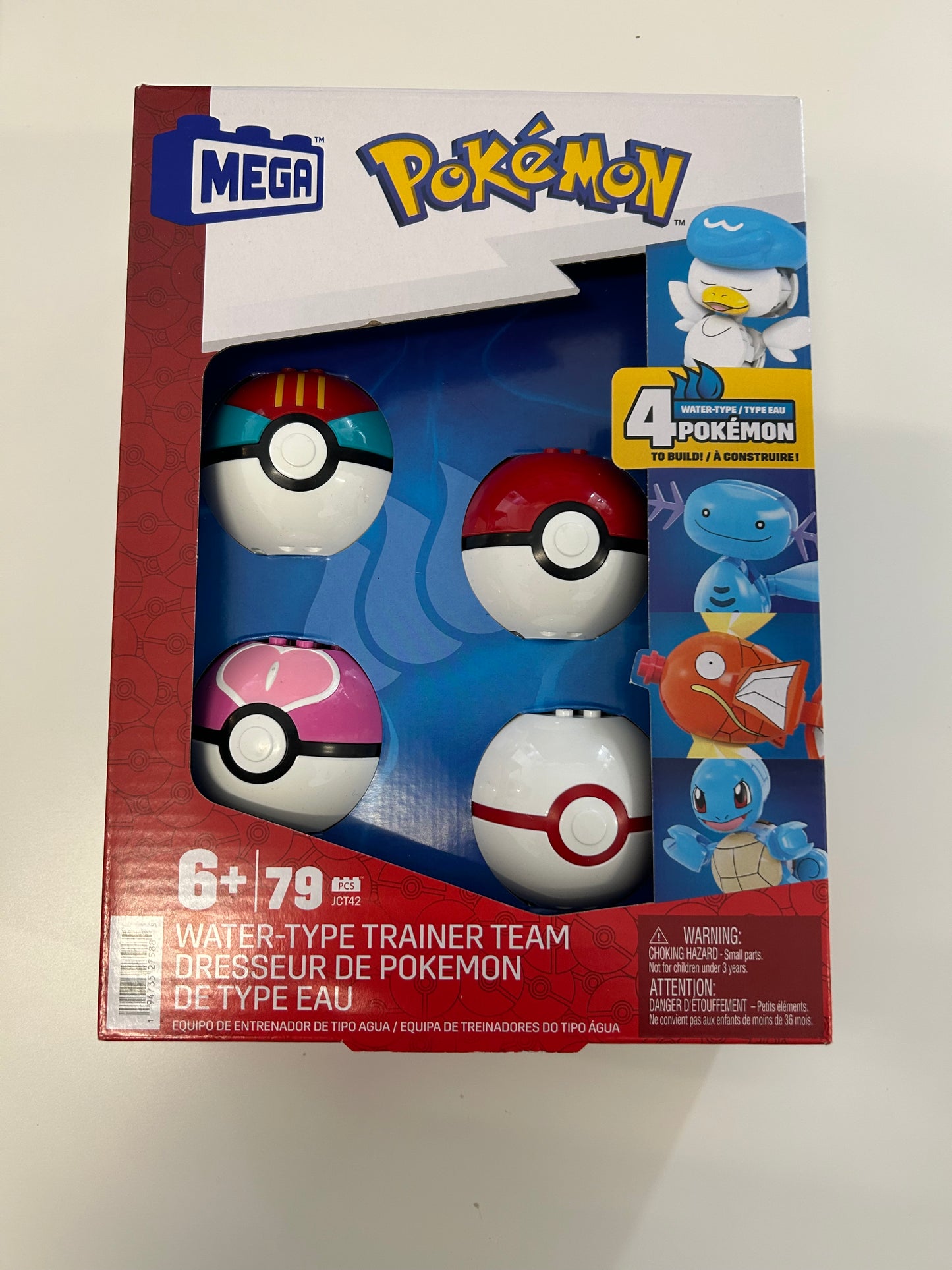 Mega Pokémon Wasser Typ 4er set