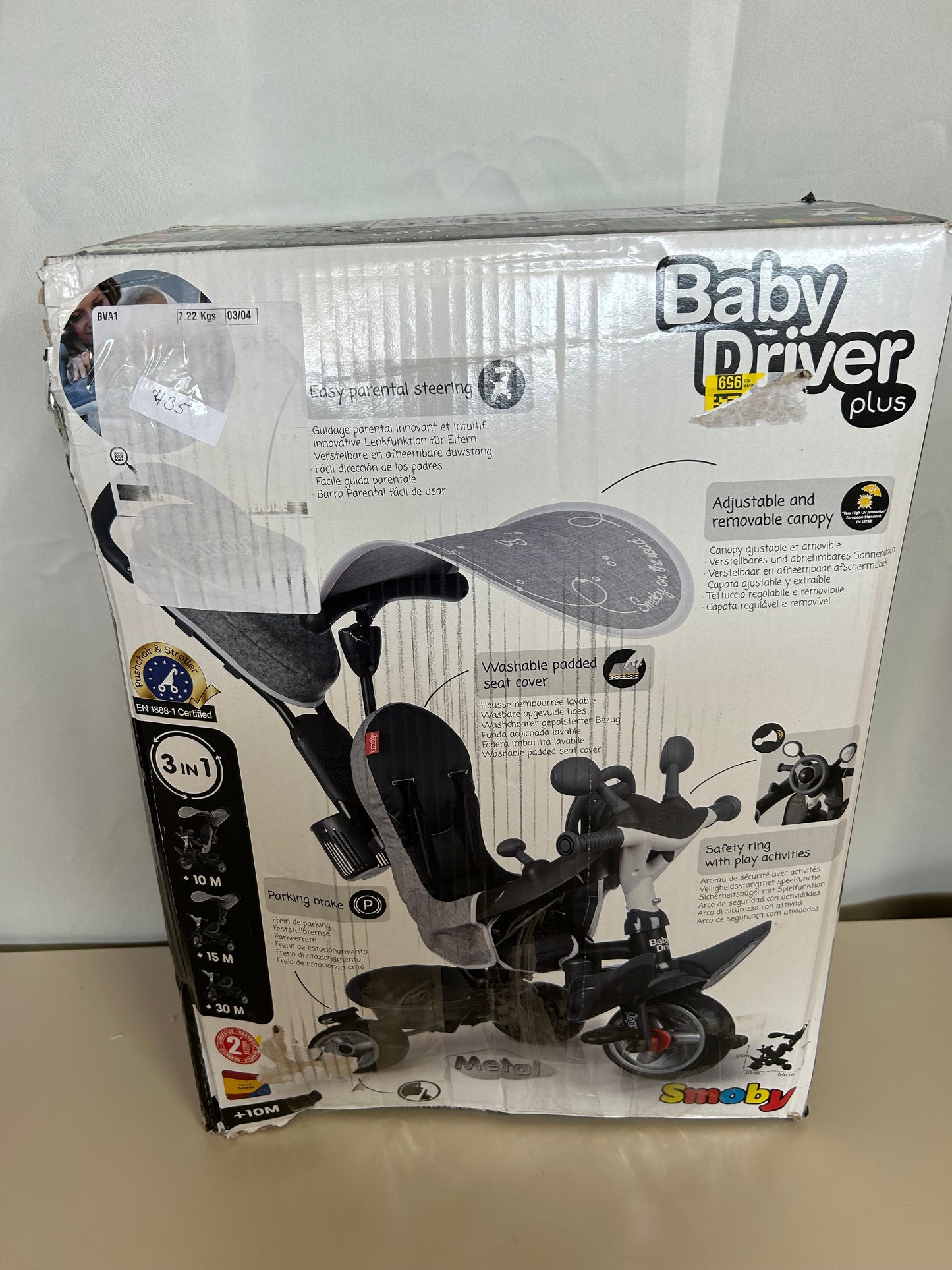 Dreirad Baby Driver Plus | Buggy 3 in 1 | Baby- und Kleinkindfahrzeug