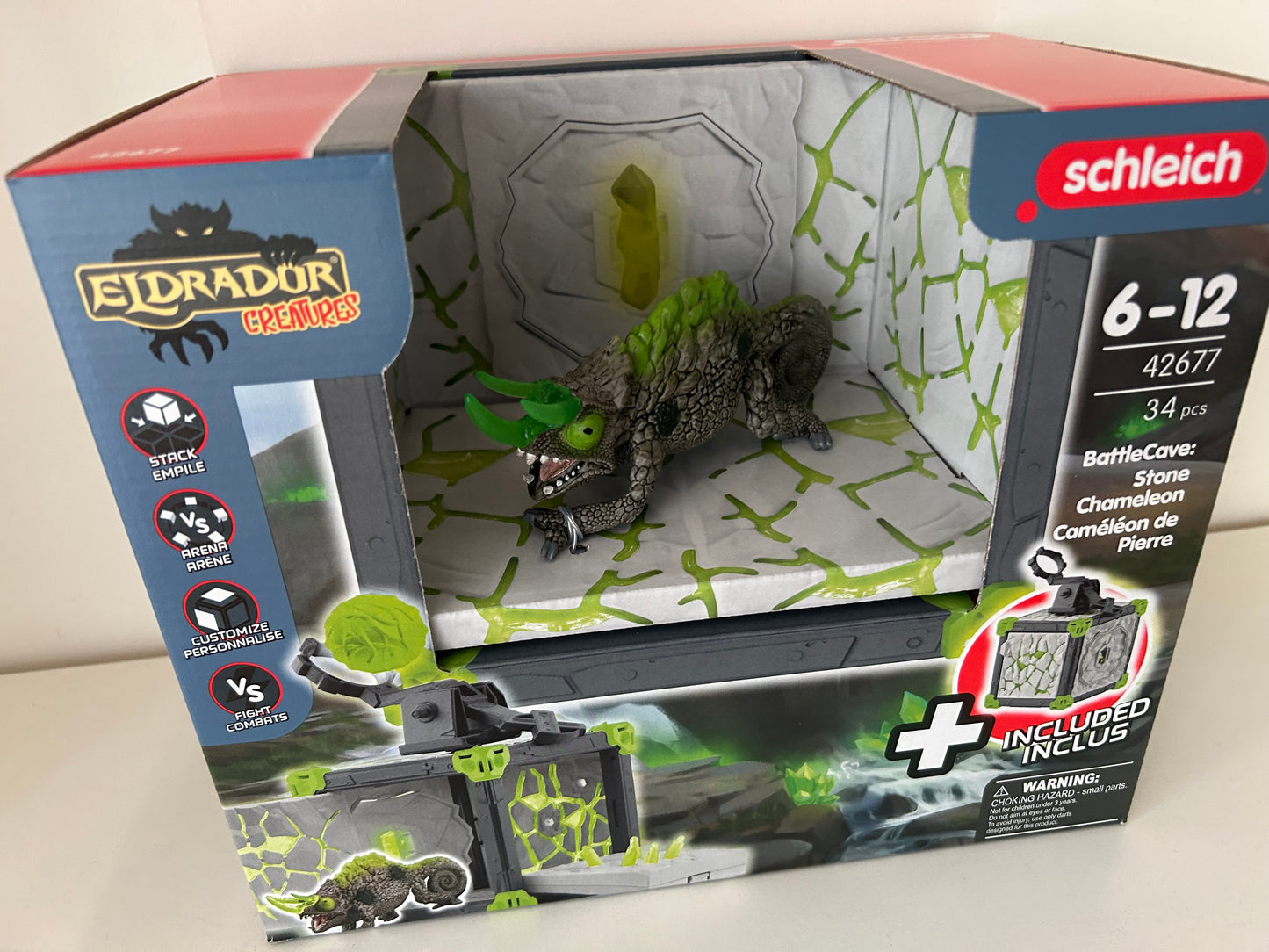 schleich® ELDRADOR CREATURES 42677 BattleCave Steinchamäleons