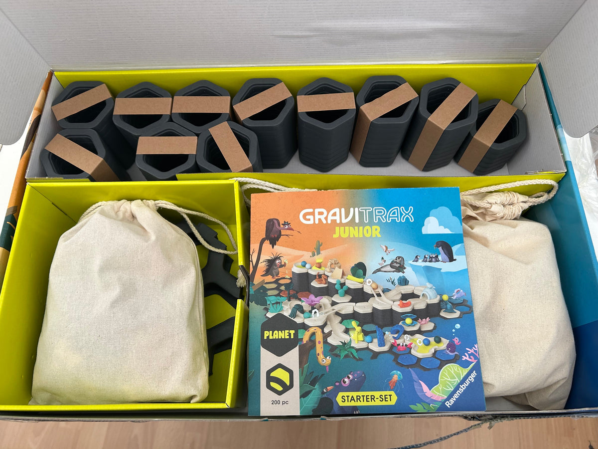 Ravensburger GraviTrax Junior Starter-Set XXL Planet - Kugelbahn ab 3 Jahre