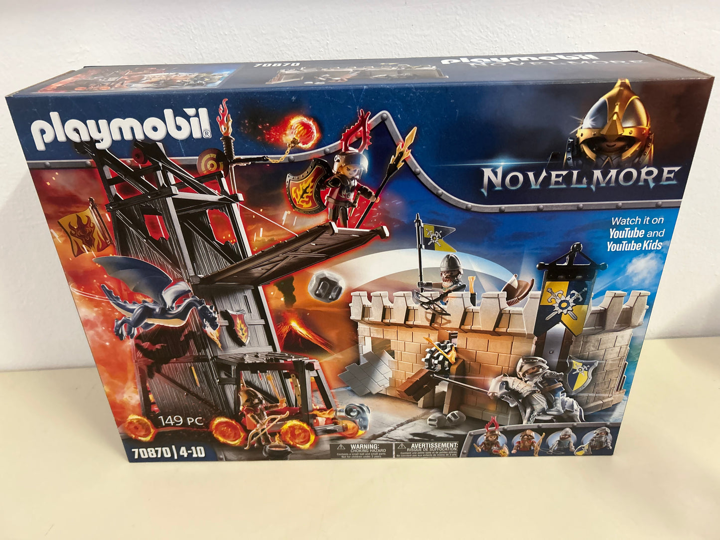 PLAYMOBIL Novelmore 70870 Angriffsturm mit Rittern, Drachen und Mauer 149tlg.