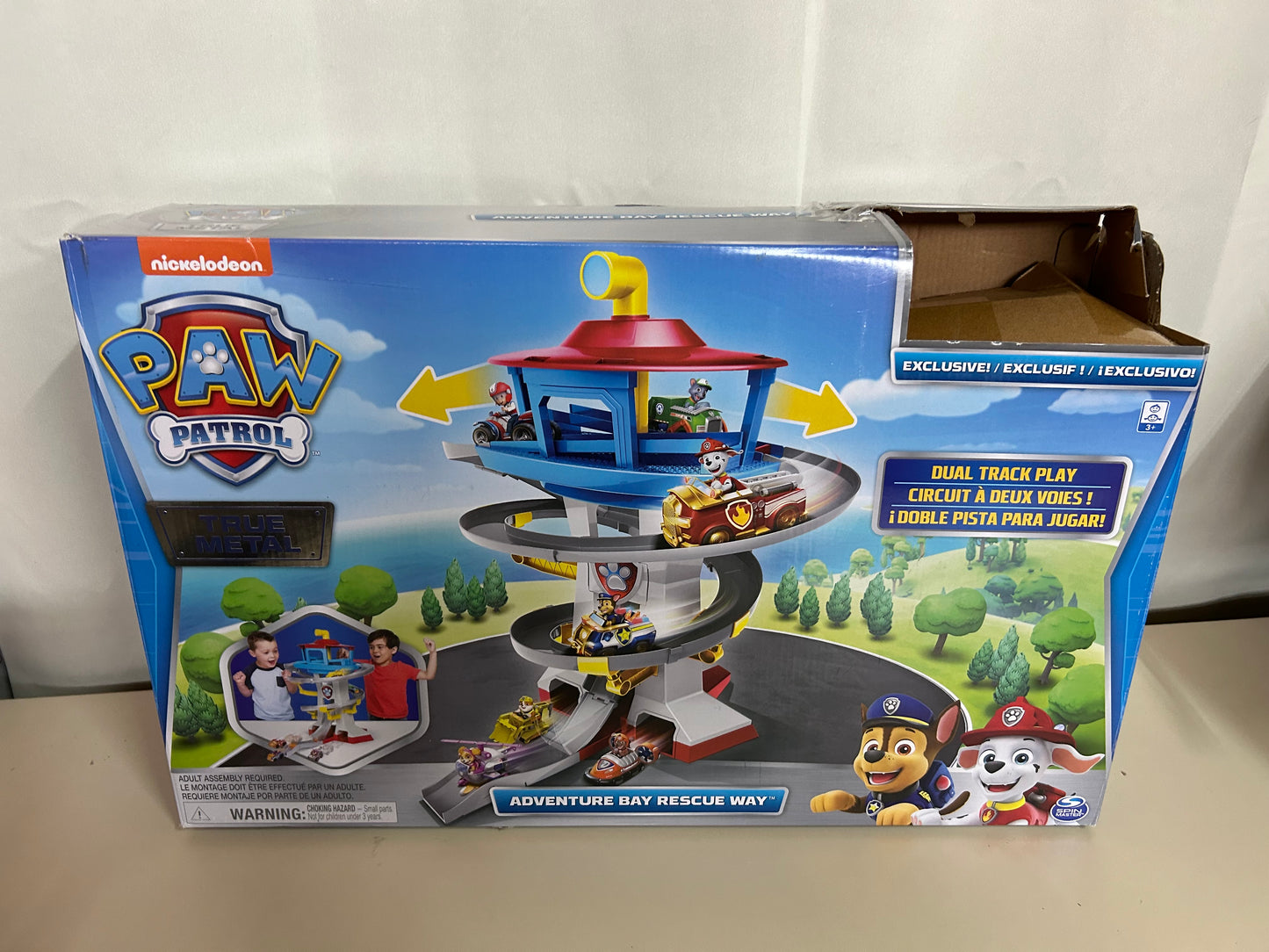 PAW PATROL True Metal Zentrale Mighty Pups Auto Rennbahn