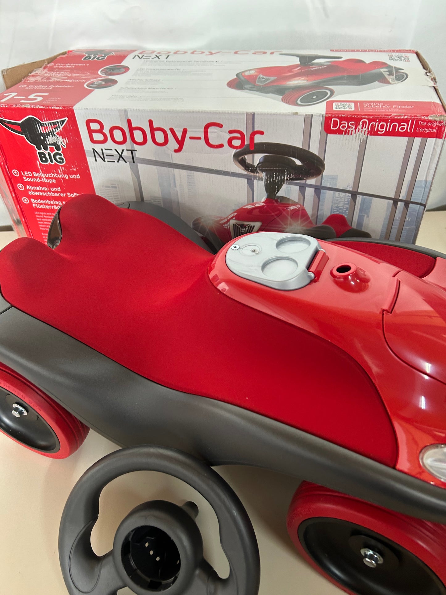 Big-Bobby-Car Next - Deluxe Variante, Kinderfahrzeug Mit Led-Front Scheinwerfer