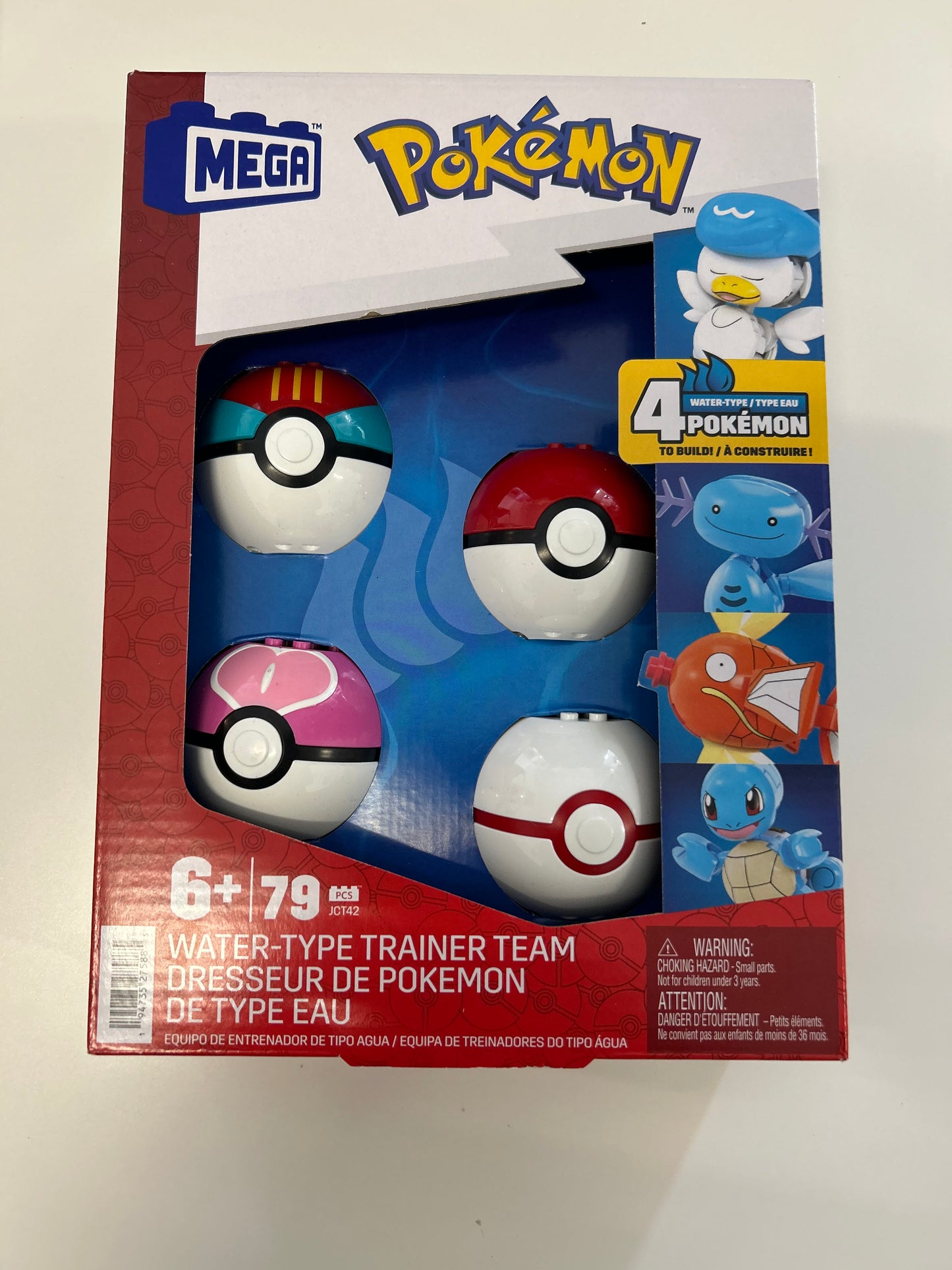 Mega Pokémon Wasser Typ 4er set