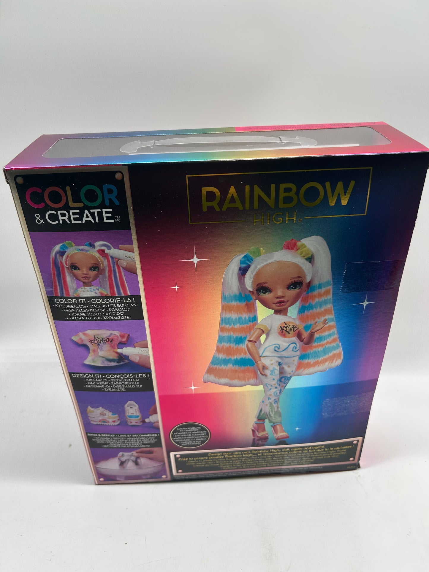 MGA Entertainment Rainbow High Color & Create Modellpuppe - Grüne Augen,*NEU*
