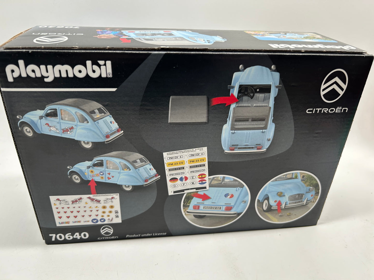 PLAYMOBIL Classic Car 70640 Citroën 2 CV, Ente mit abnehmbarem Verdeck