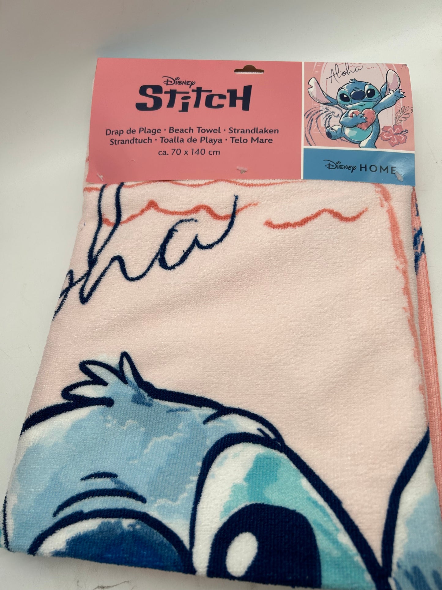 Disney Lilo und Stitch Heart Badetuch, Strandtuch 70x140cm (Schnell Trocken)