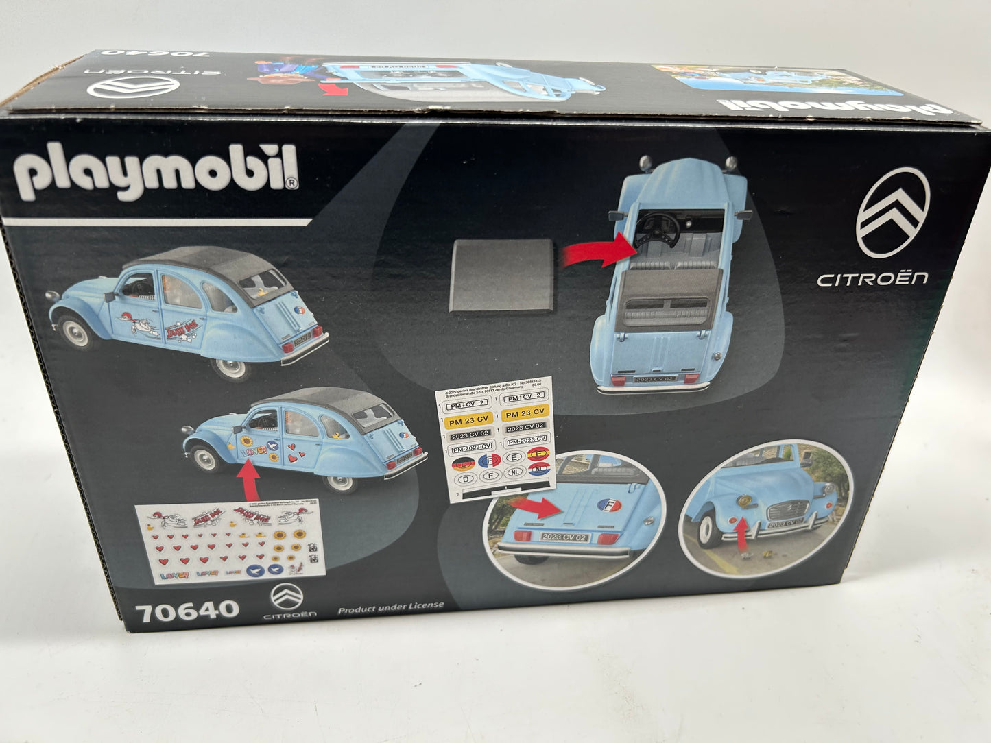 PLAYMOBIL Classic Car 70640 Citroën 2 CV, Ente mit abnehmbarem Verdeck