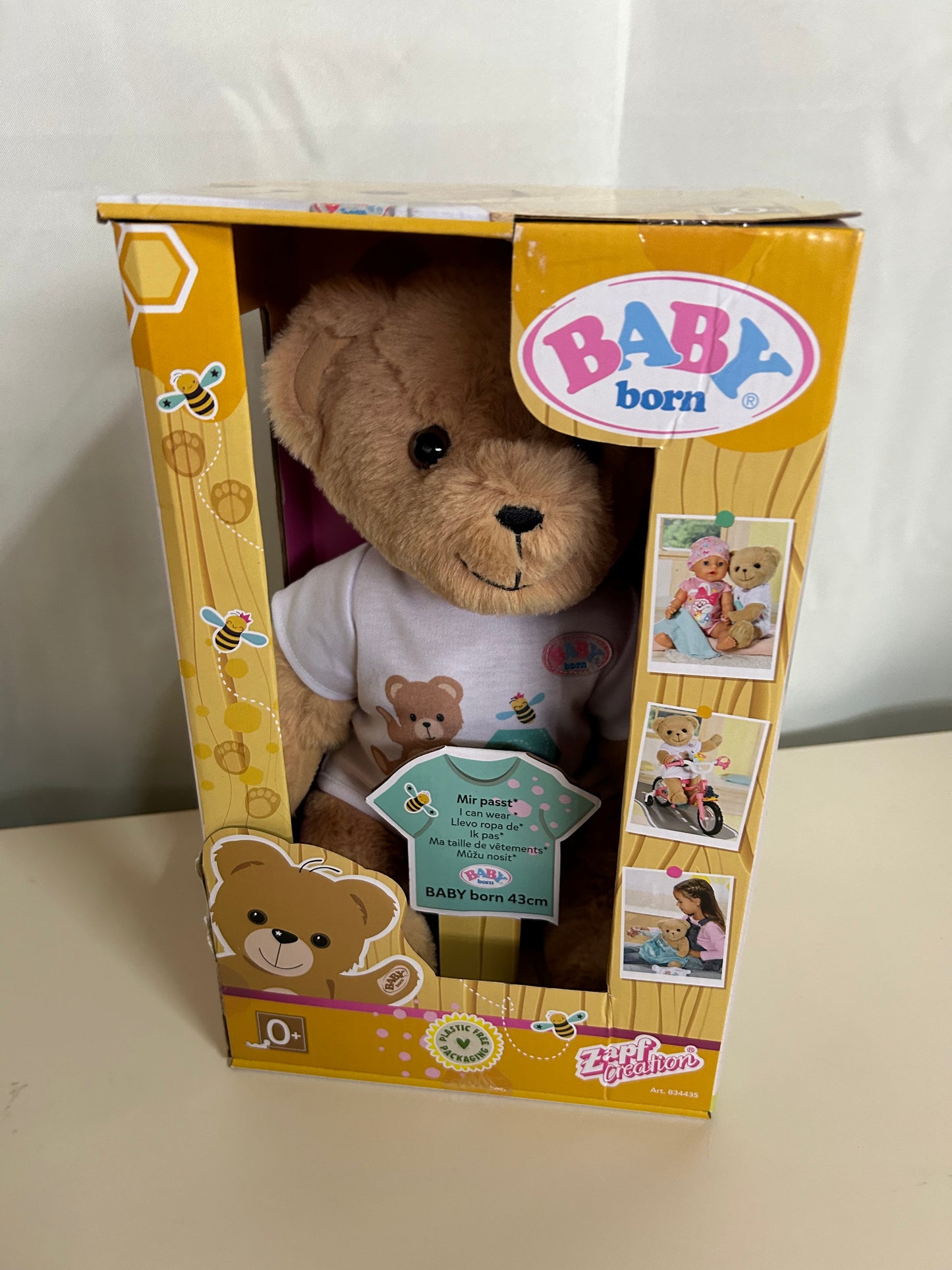 Baby Born 36 cm Teddybär + Buch - Puppe