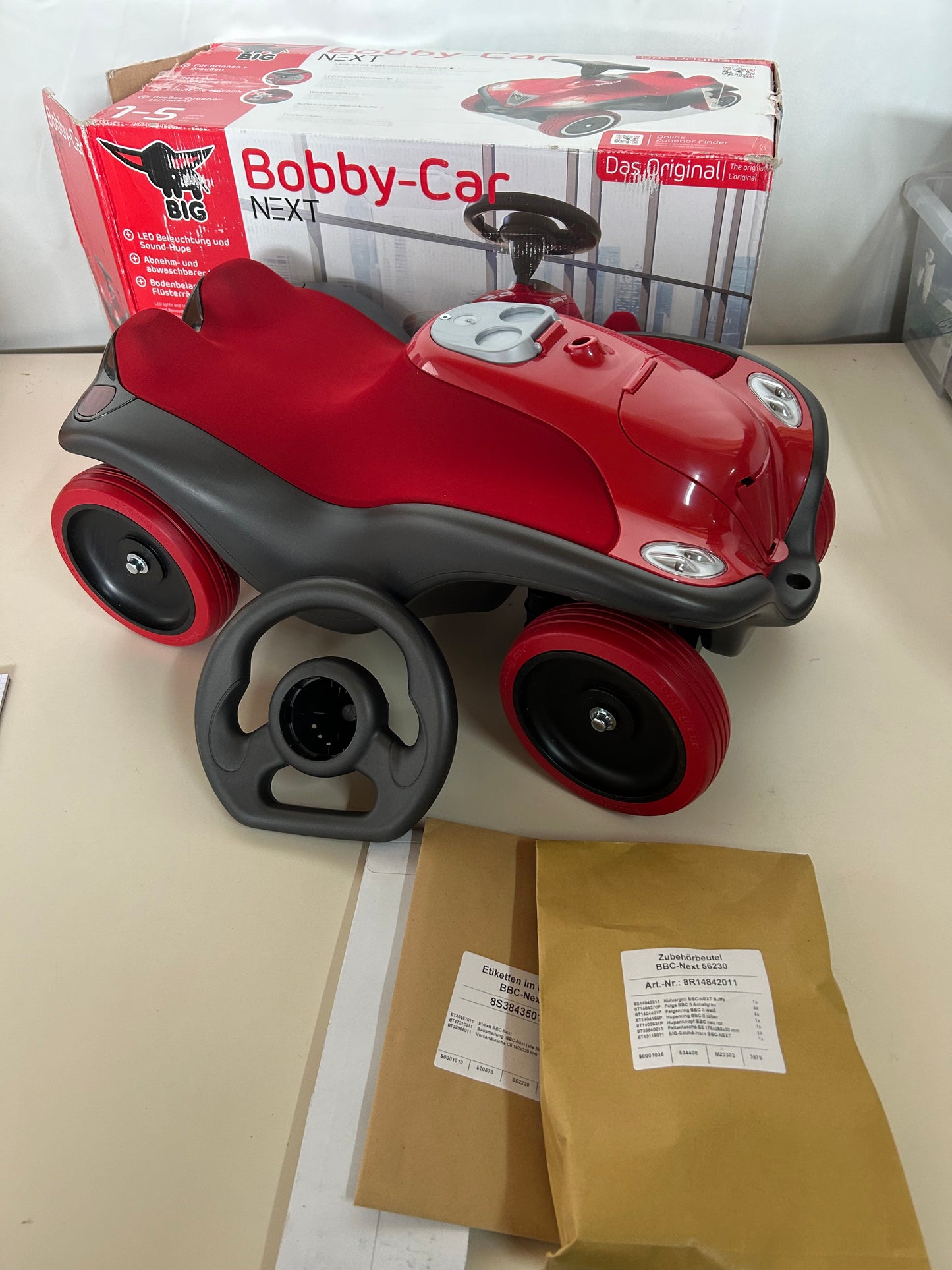 Big-Bobby-Car Next - Deluxe Variante, Kinderfahrzeug Mit Led-Front Scheinwerfer