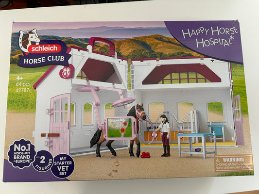 Schleich 42787 - Horse Club, Happy Horse Hospital, Pferdeklinik Heilende Hufe, 64-teilig, Spielset