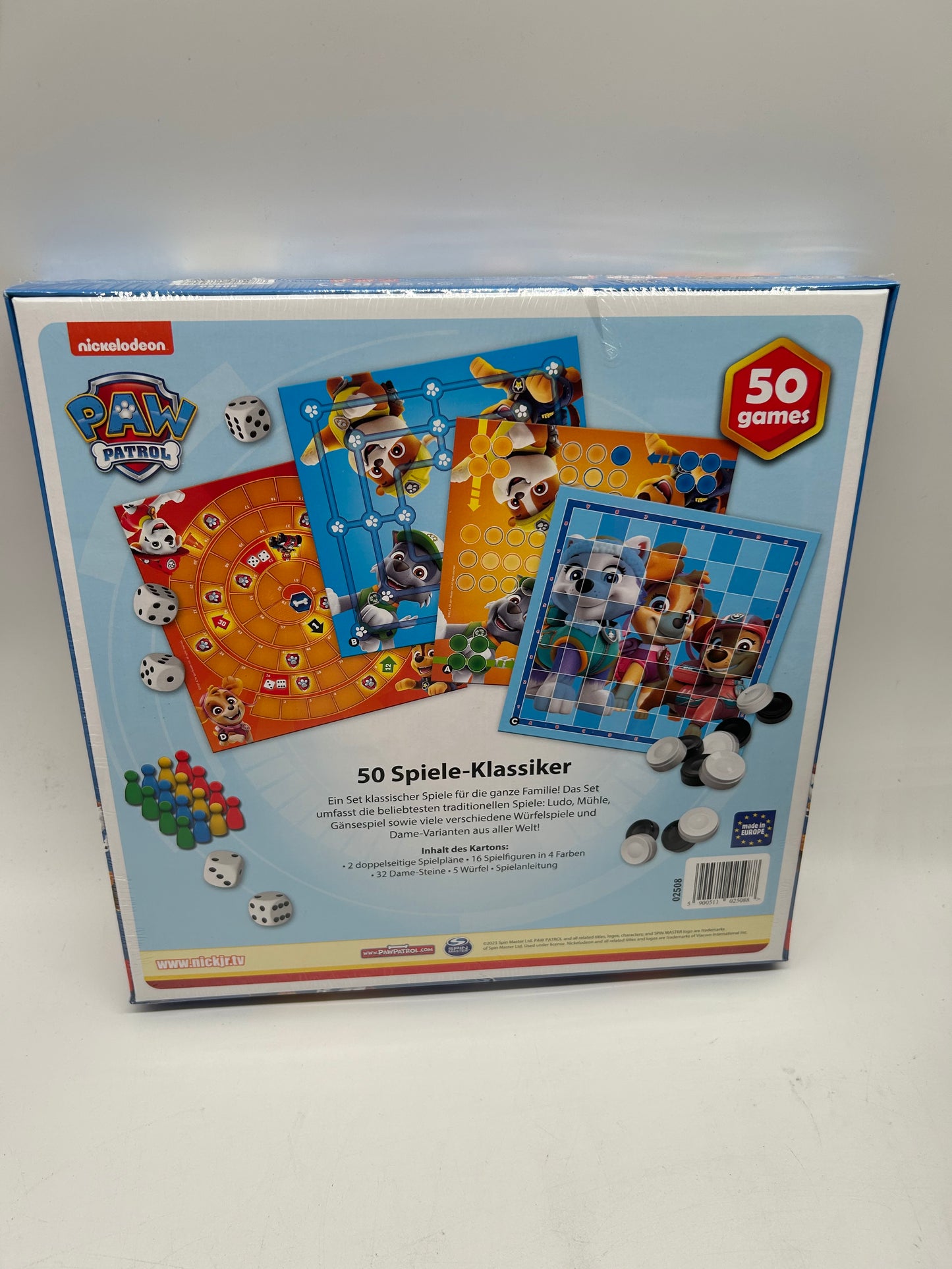 PAW Patrol 50 Spiele Spielesammlung Trefl 02508 für 2 bis 4 Spieler ab 5 Jahre