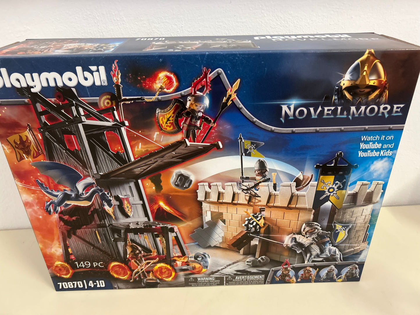 PLAYMOBIL Novelmore 70870 Angriffsturm mit Rittern, Drachen und Mauer 149tlg.