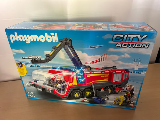 PLAYMOBIL 5337 City Action Flughafenlöschfahrzeug Licht Sound NEU UND OVP