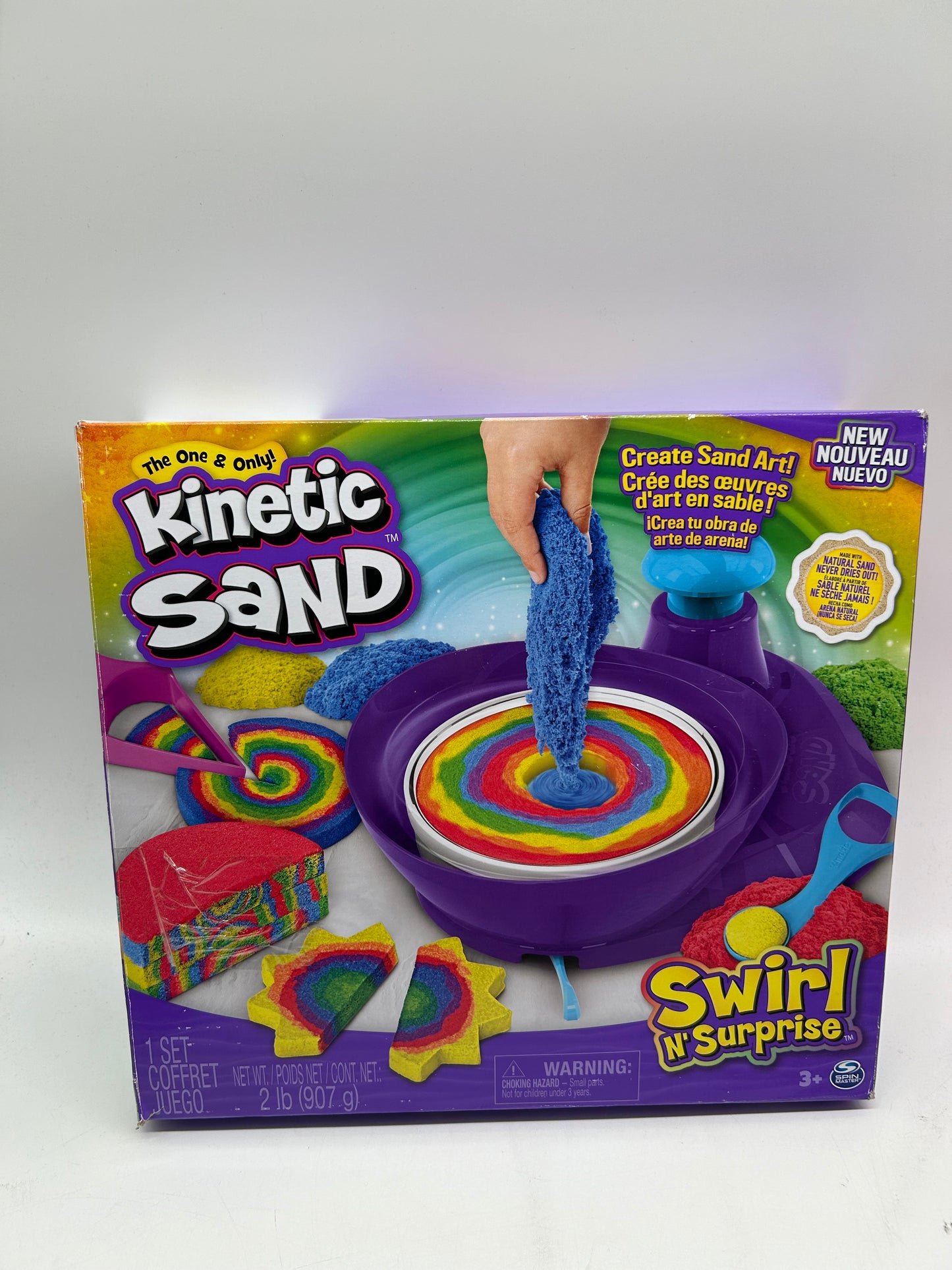 Kinetic Sand Swirl 'n Surprise Set - mit 907 g original kinetischem Sand BWARE