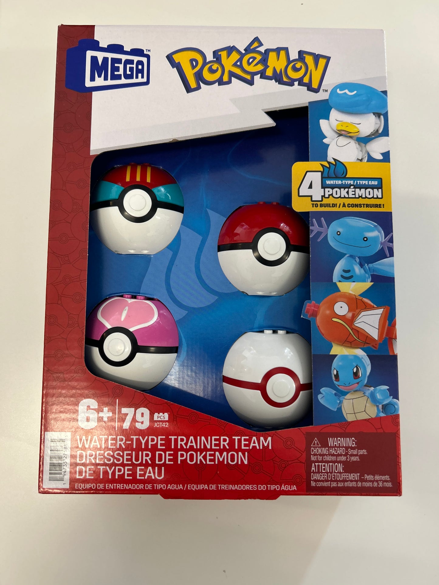 Mega Pokémon Wasser Typ 4er set