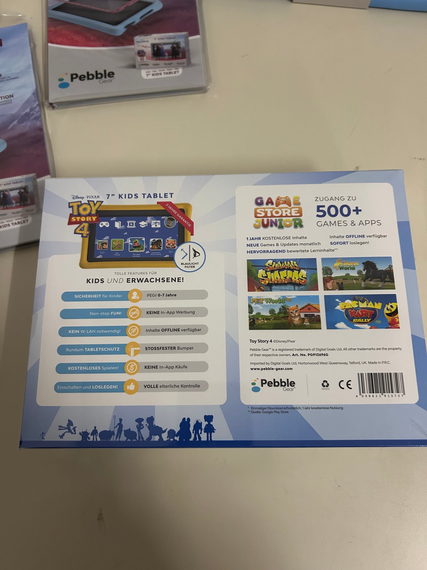Pebble Gear 7 Zoll KinderTablet Toys Story mit zubehör