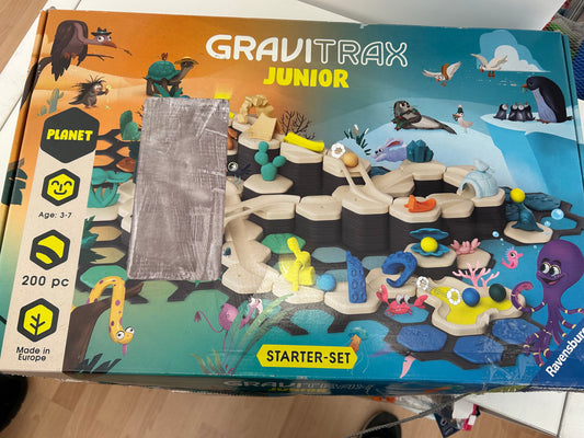 Ravensburger GraviTrax Junior Starter-Set XXL Planet - Kugelbahn ab 3 Jahre