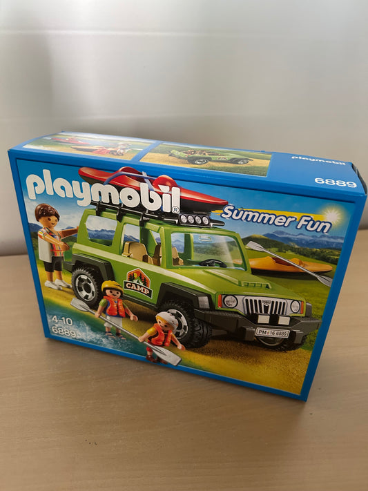 Playmobil 6889 Camp-Geländewagen Jeep Vater Junge Mädchen 2 Kinder-Kajak NEU