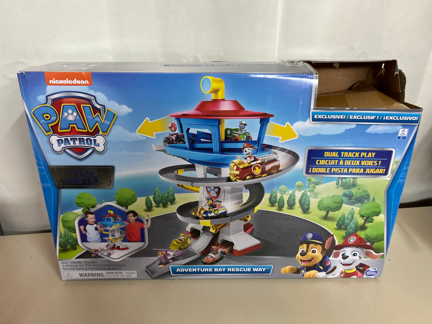 PAW PATROL True Metal Zentrale Mighty Pups Auto Rennbahn