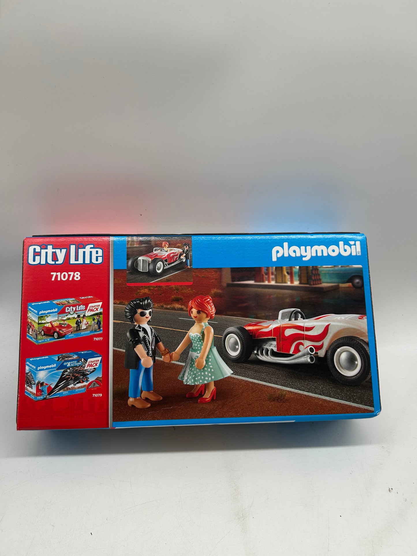 Playmobil City Life 71078 Starter Pack Hot Rod Spielzeug Auto im 50er Jahre Stil