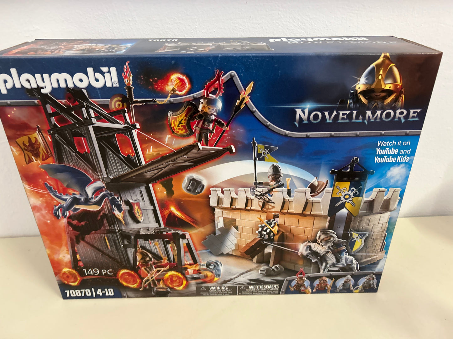 PLAYMOBIL Novelmore 70870 Angriffsturm mit Rittern, Drachen und Mauer 149tlg.