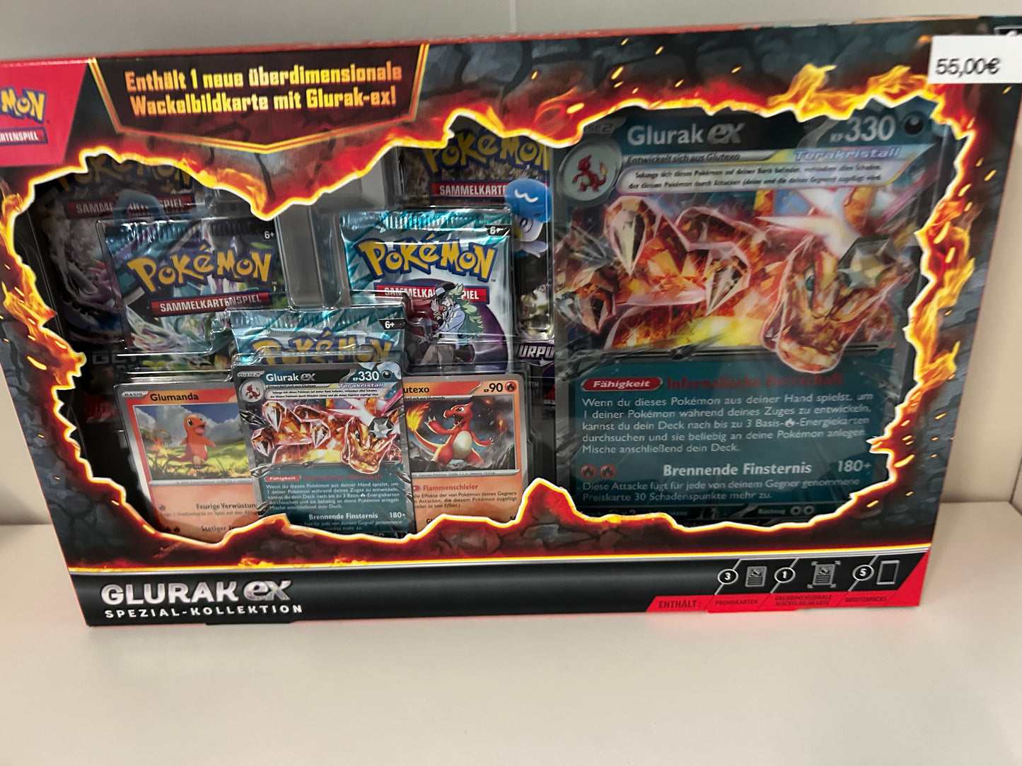 Pokémon Glurak EX Spezial-Kollektion TCG Booster Promo Box NEU & OVP