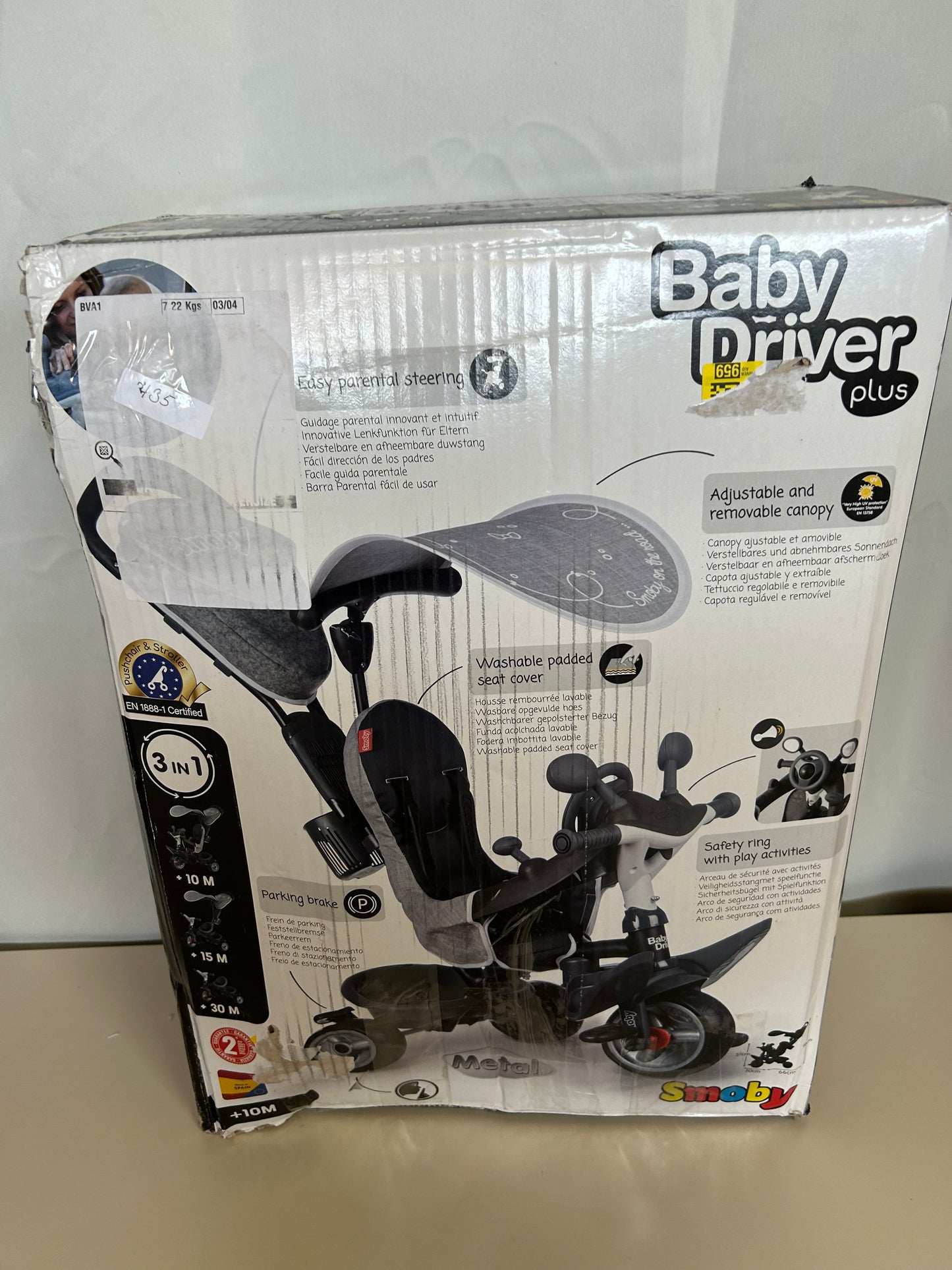 Dreirad Baby Driver Plus | Buggy 3 in 1 | Baby- und Kleinkindfahrzeug