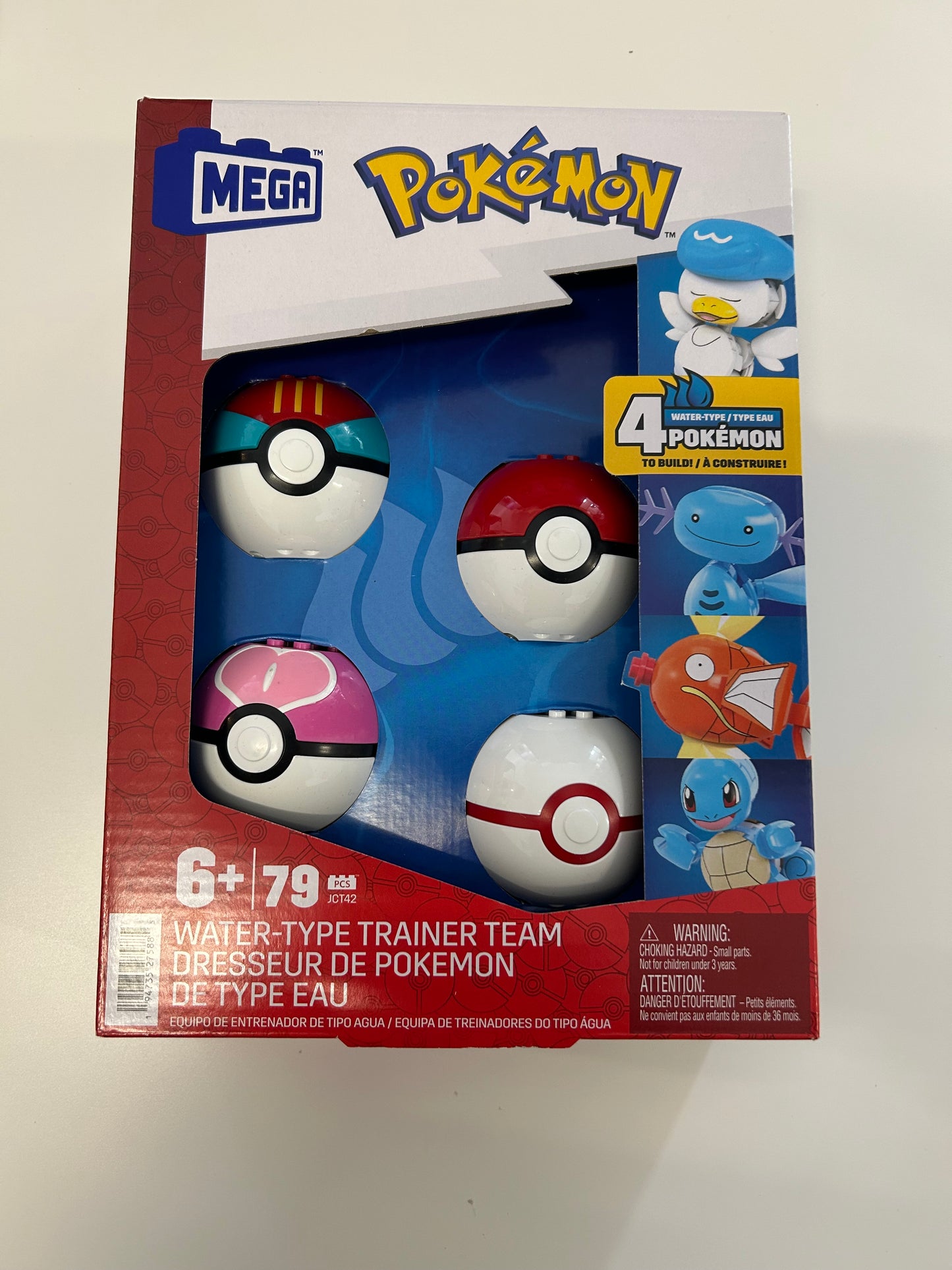 Mega Pokémon Wasser Typ 4er set