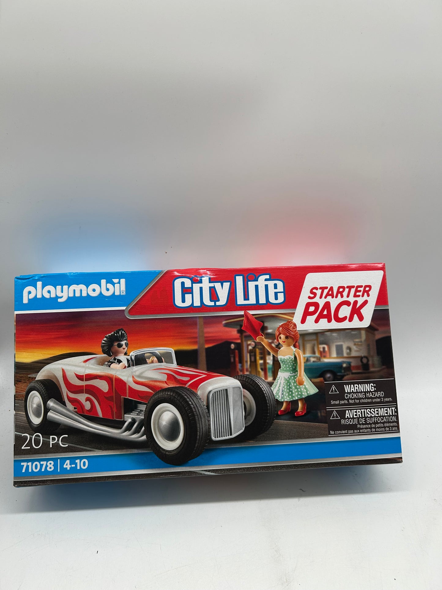 Playmobil City Life 71078 Starter Pack Hot Rod Spielzeug Auto im 50er Jahre Stil