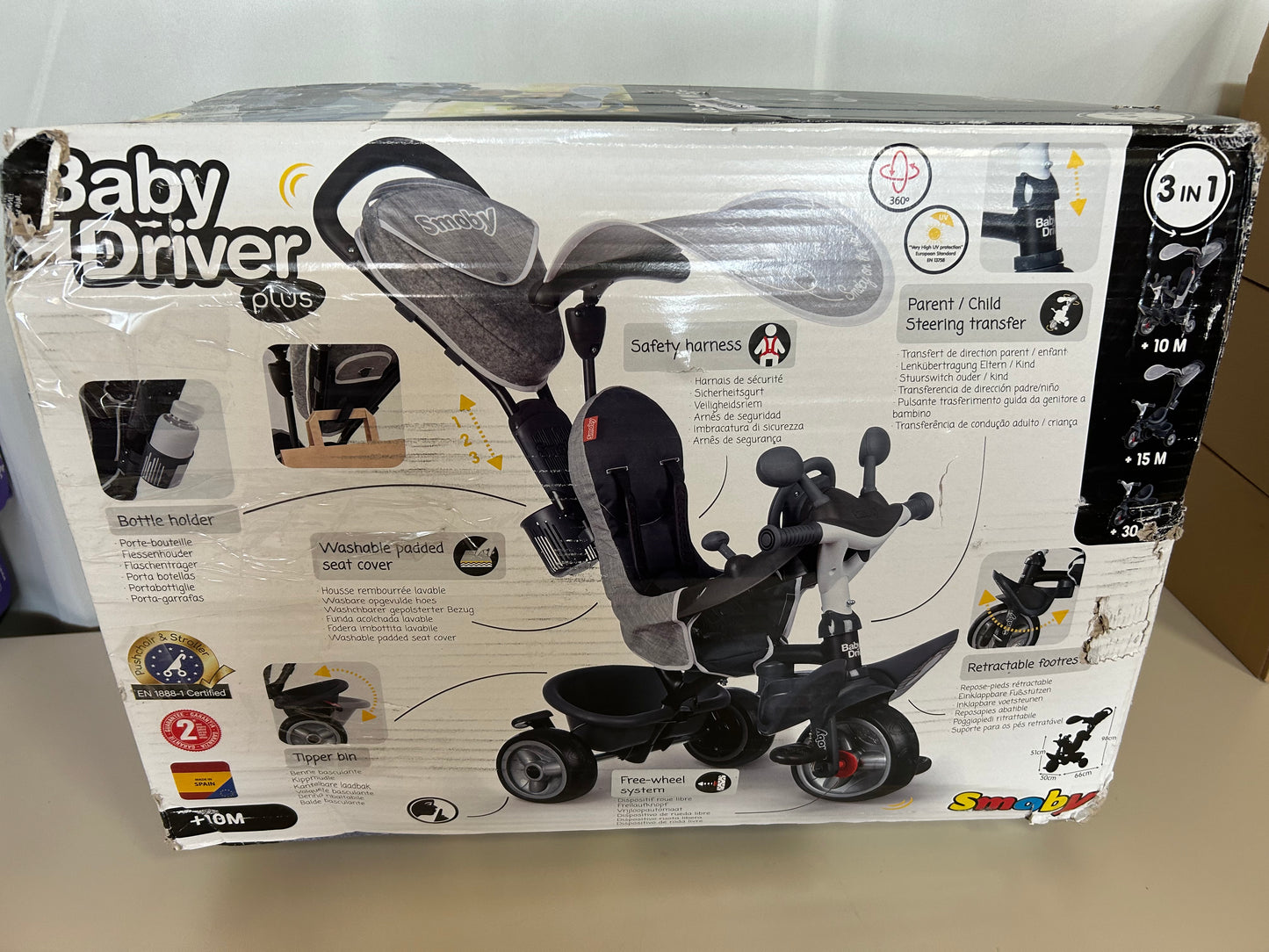 Dreirad Baby Driver Plus | Buggy 3 in 1 | Baby- und Kleinkindfahrzeug